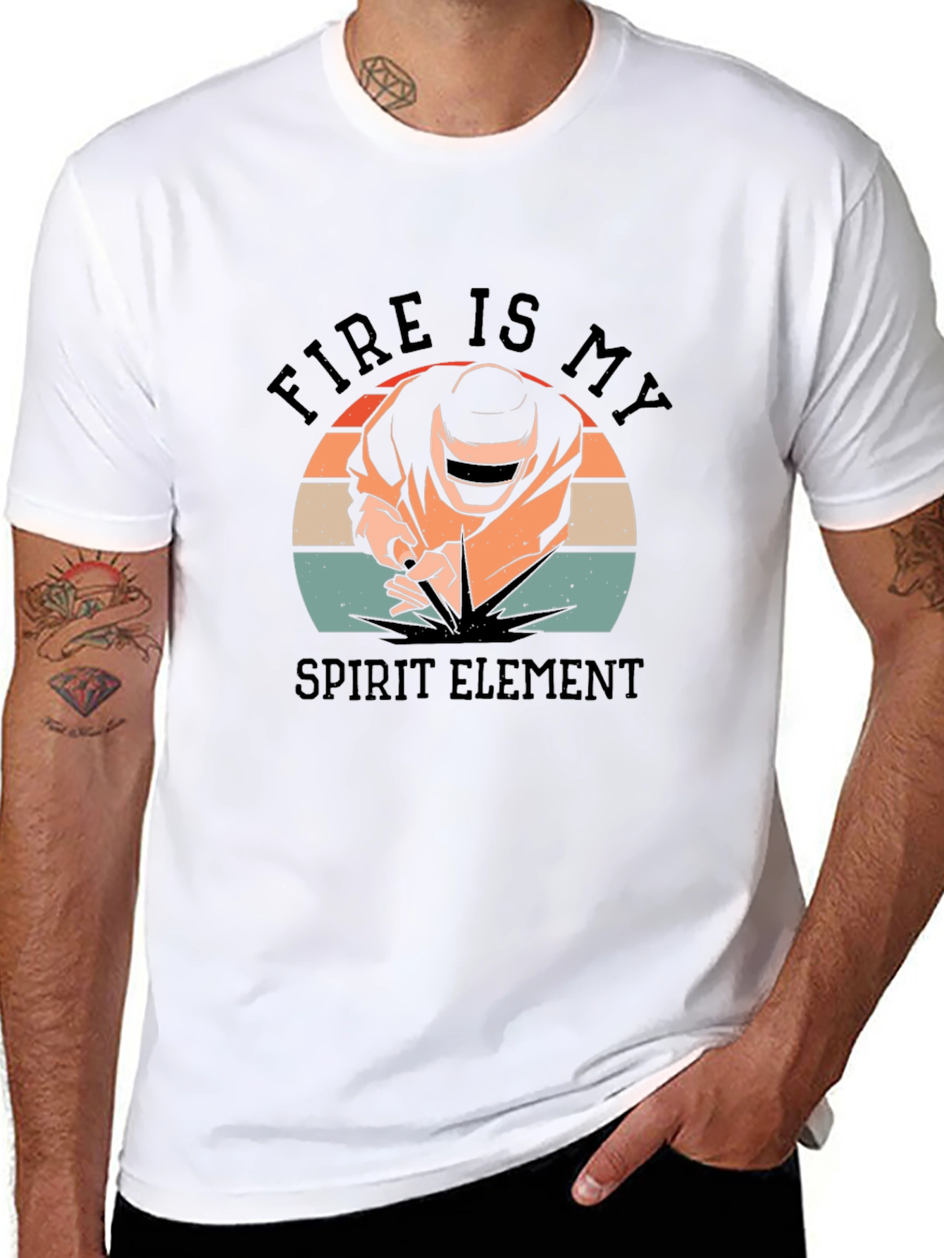 Fire Is My Spirit Element Welder T-Shirt