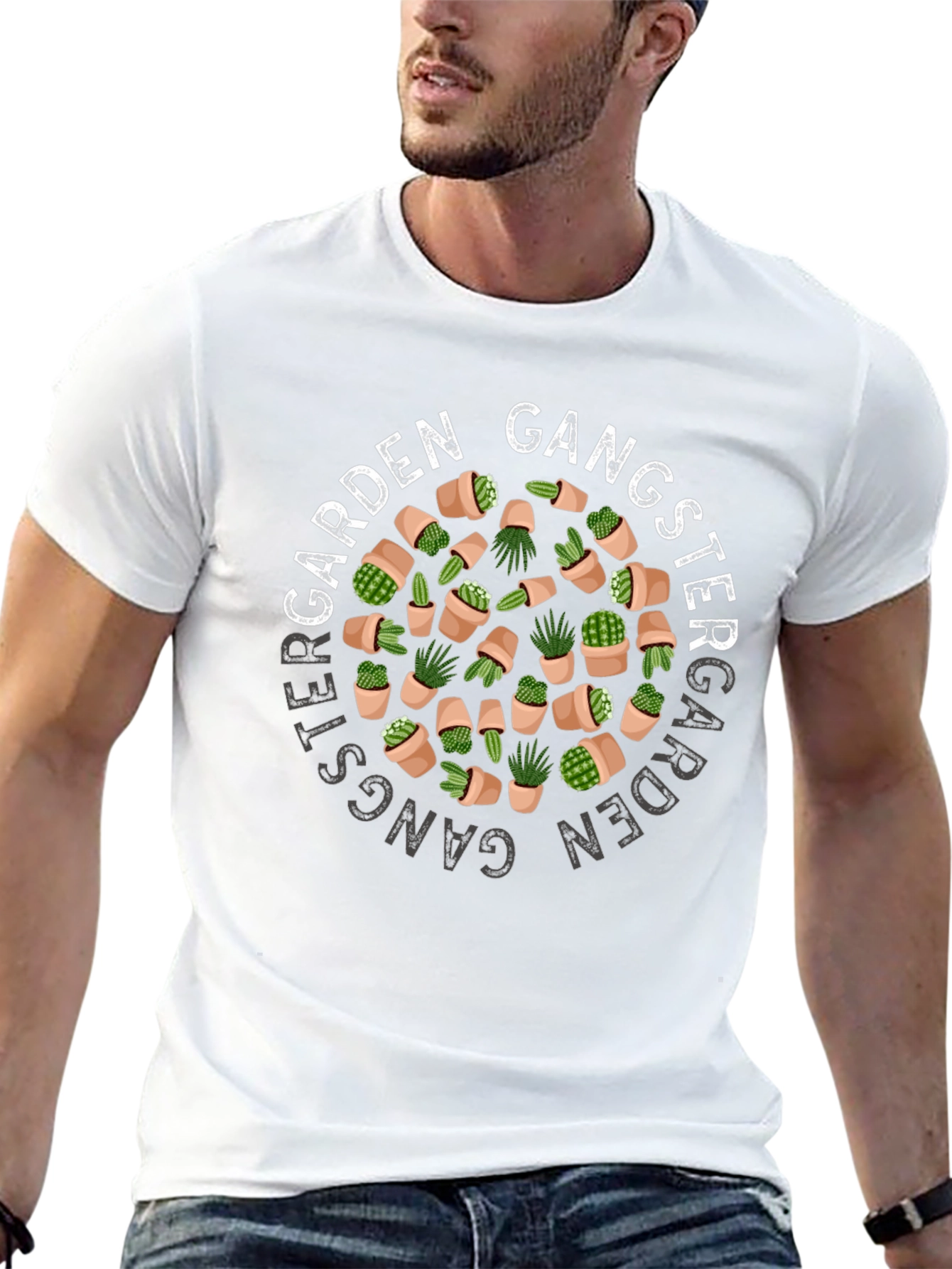 Garden Gangster T-Shirt - Cactus Design