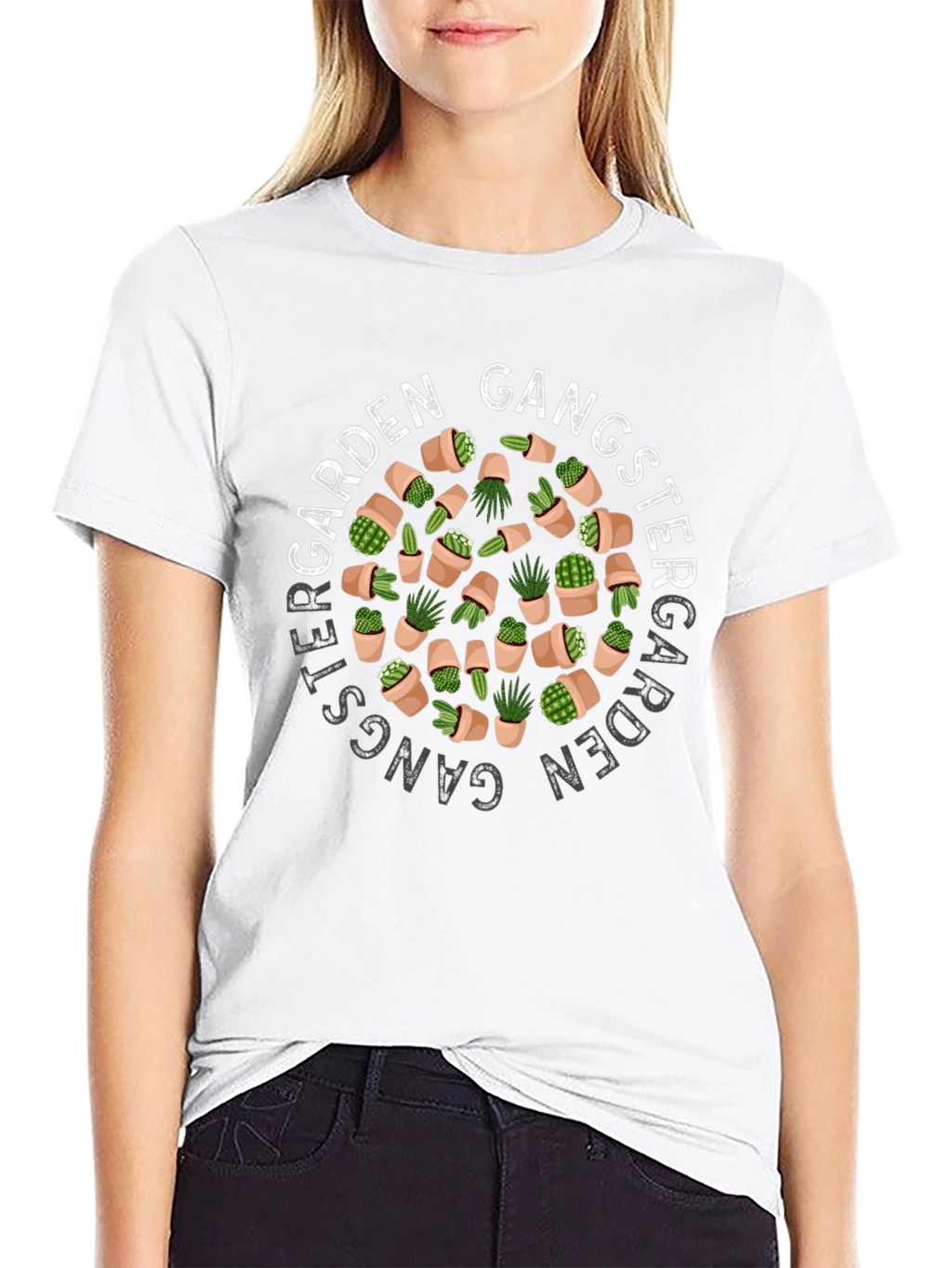 Garden Gangster T-Shirt - Cactus Design