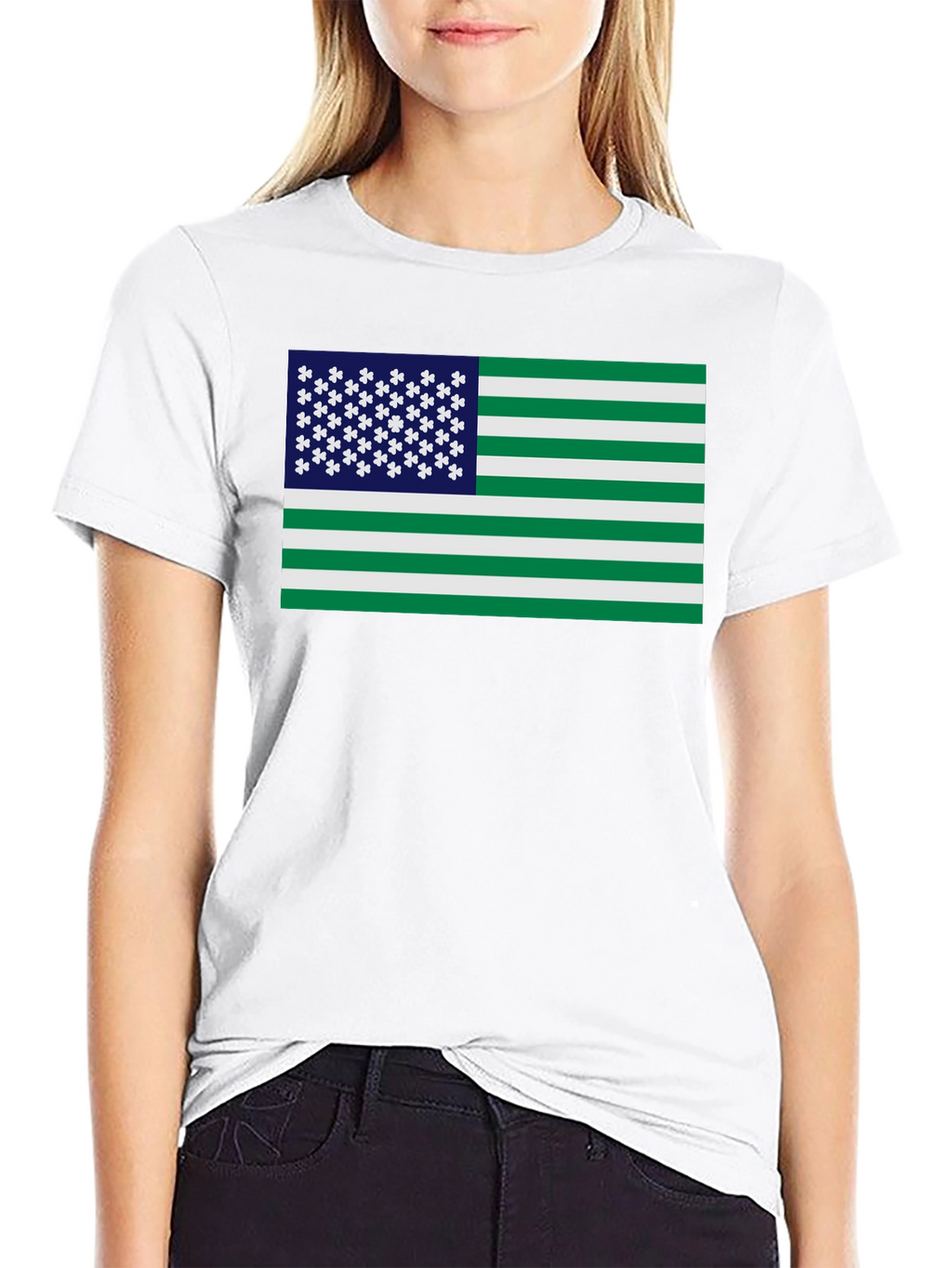 Irish American Flag Graphic T-Shirt