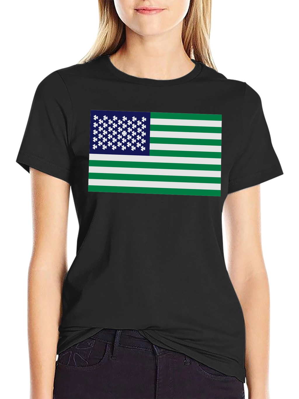 Irish American Flag Graphic T-Shirt
