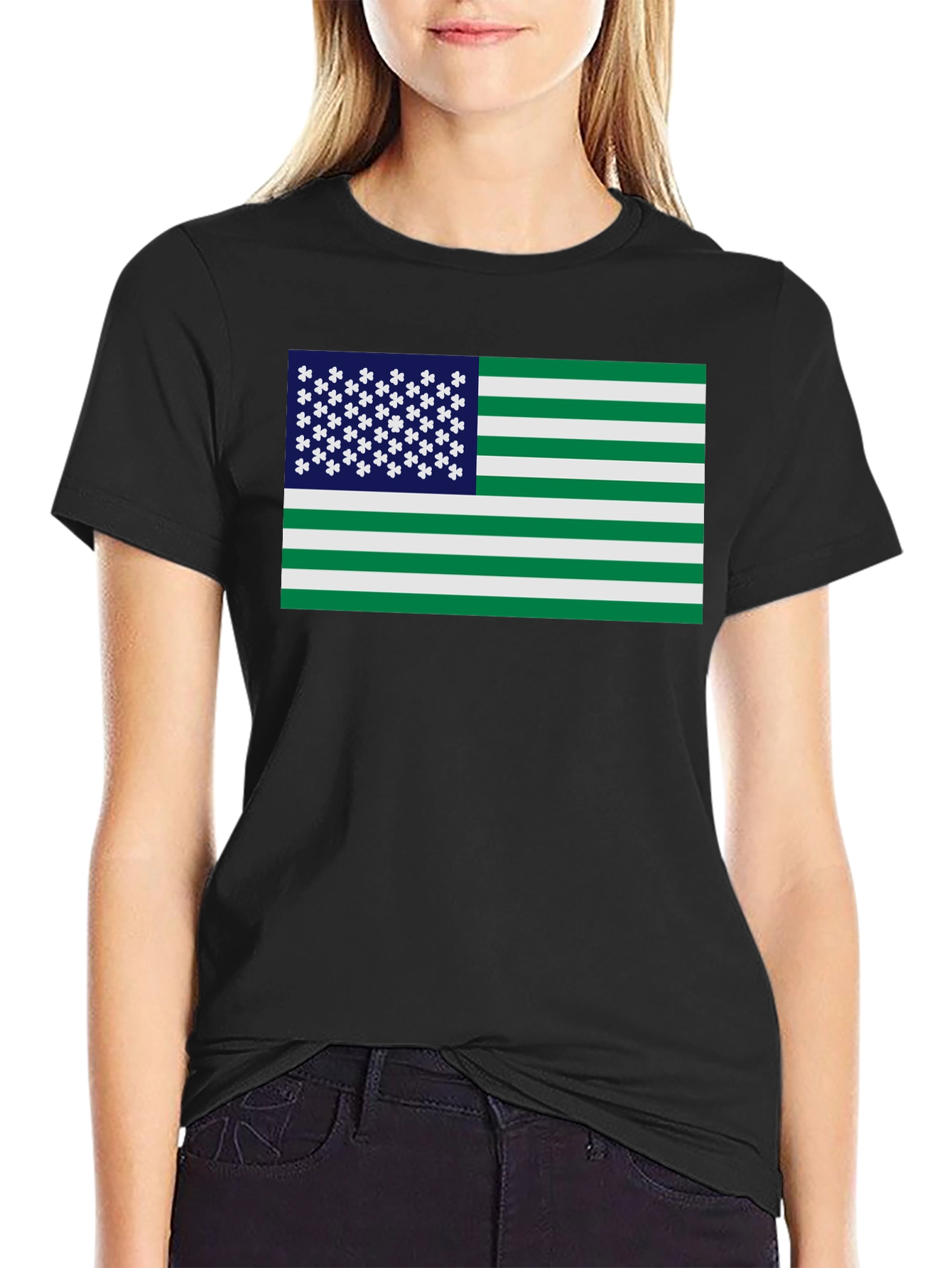 Irish American Flag Graphic T-Shirt