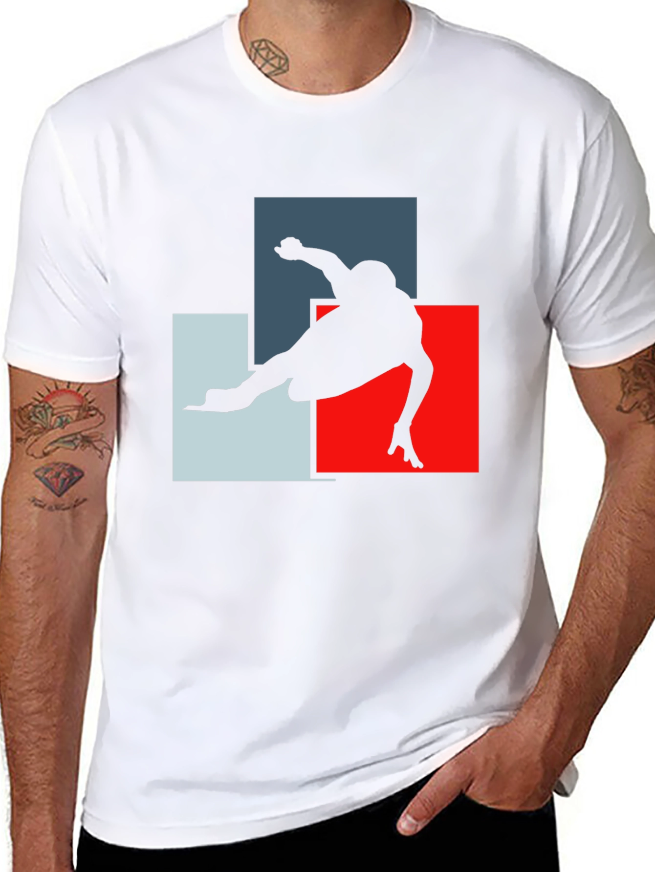 Geometric Skater Graphic T-Shirt