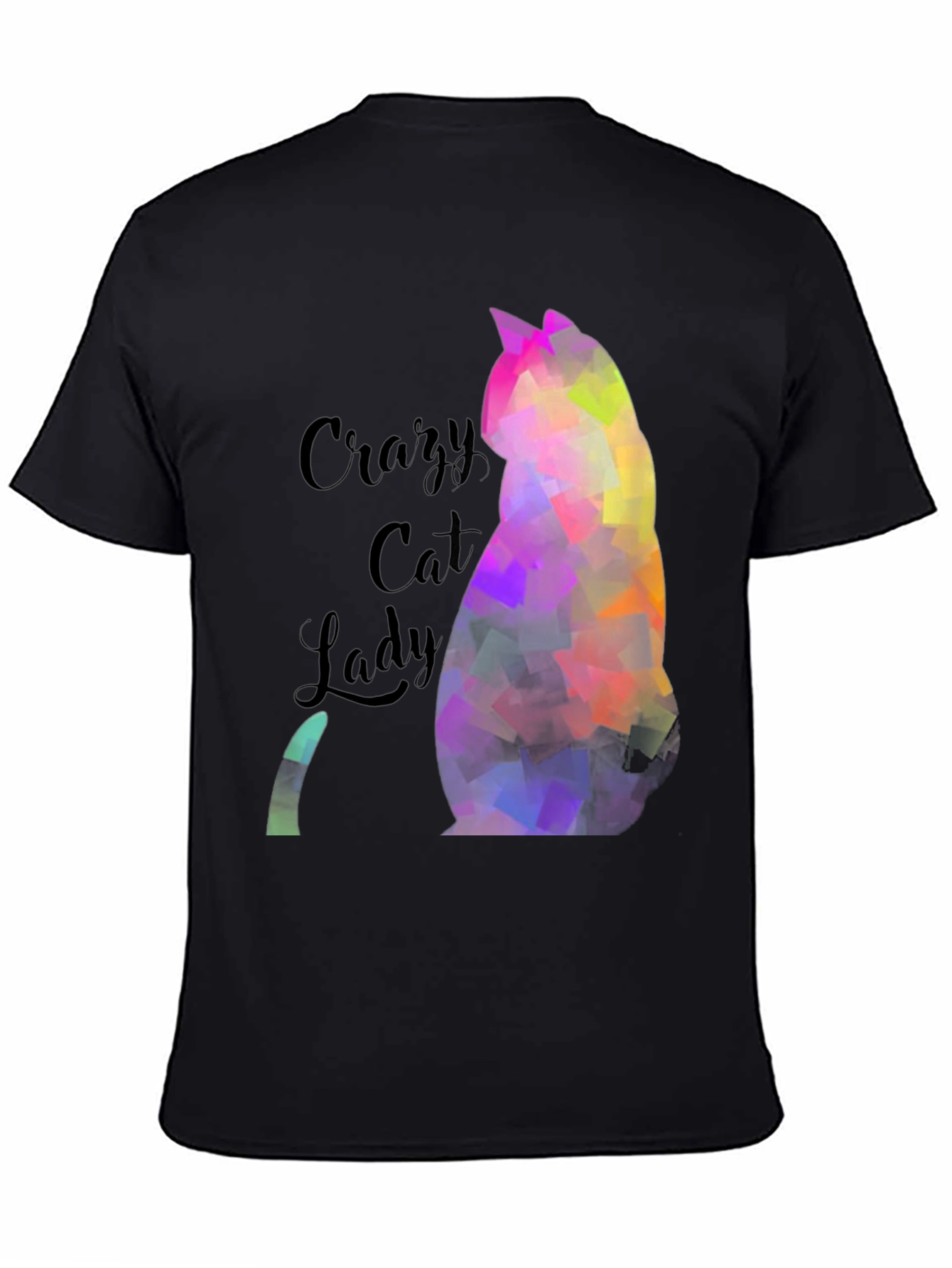 Crazy Cat Lady T-Shirt Colorful Cat Design