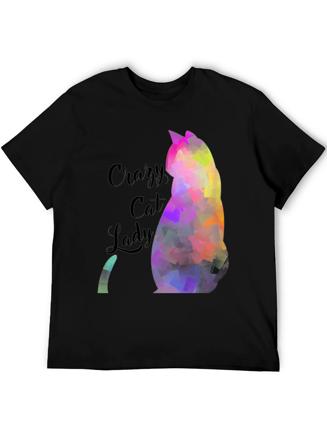 Crazy Cat Lady T-Shirt Colorful Cat Design