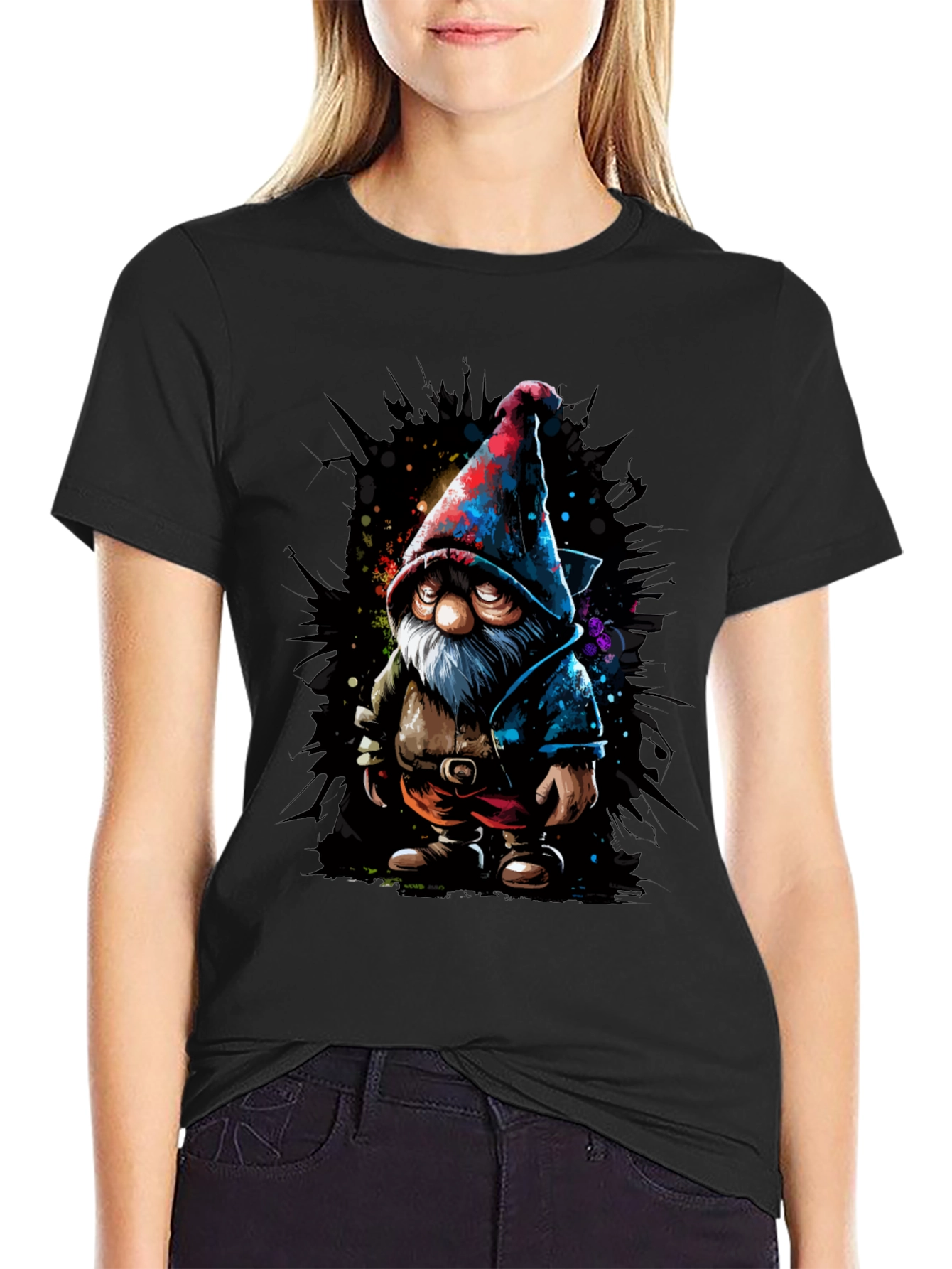 Gnome Graphic Tee - Funky Art T-Shirt