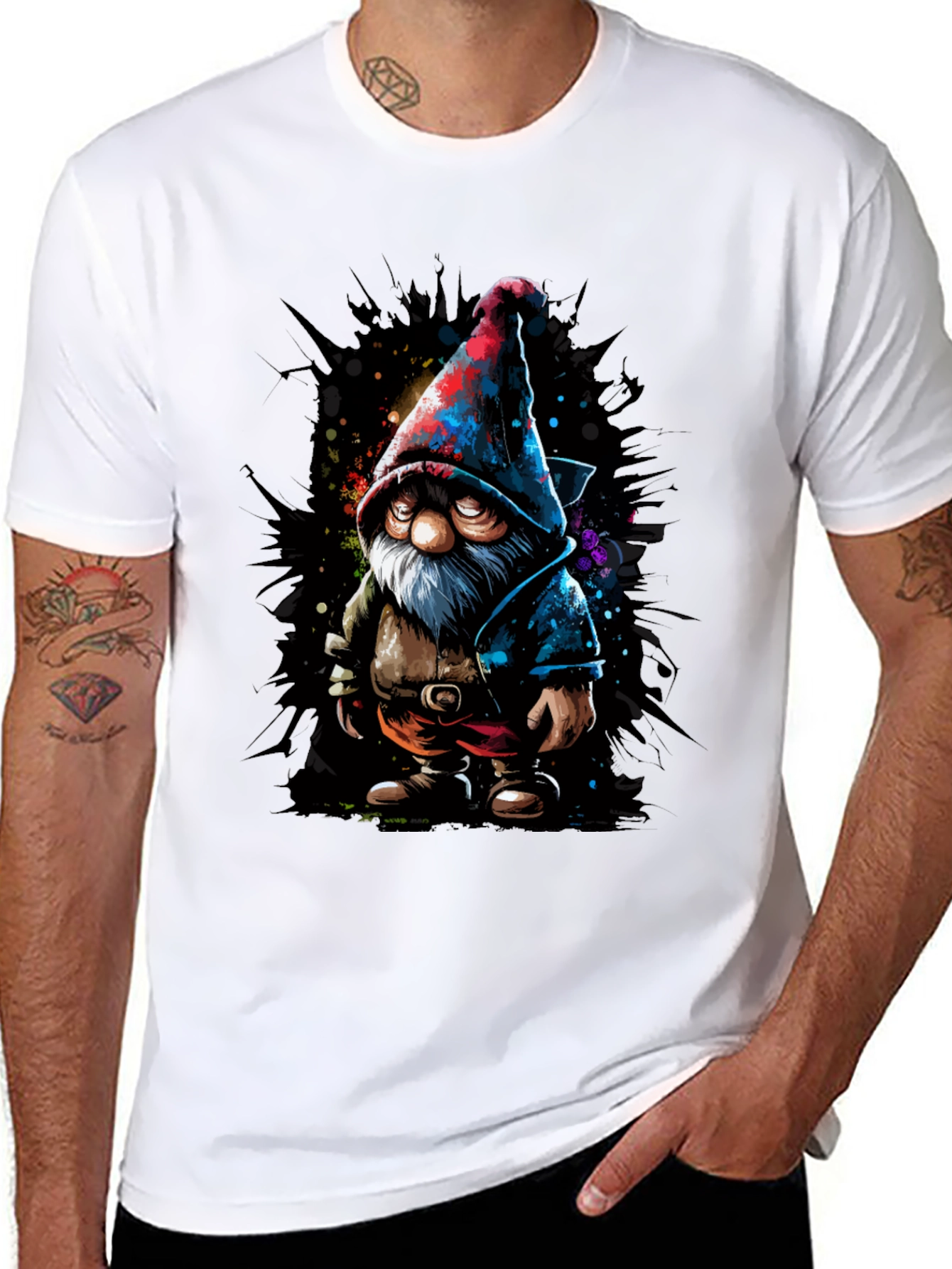 Gnome Graphic Tee - Funky Art T-Shirt