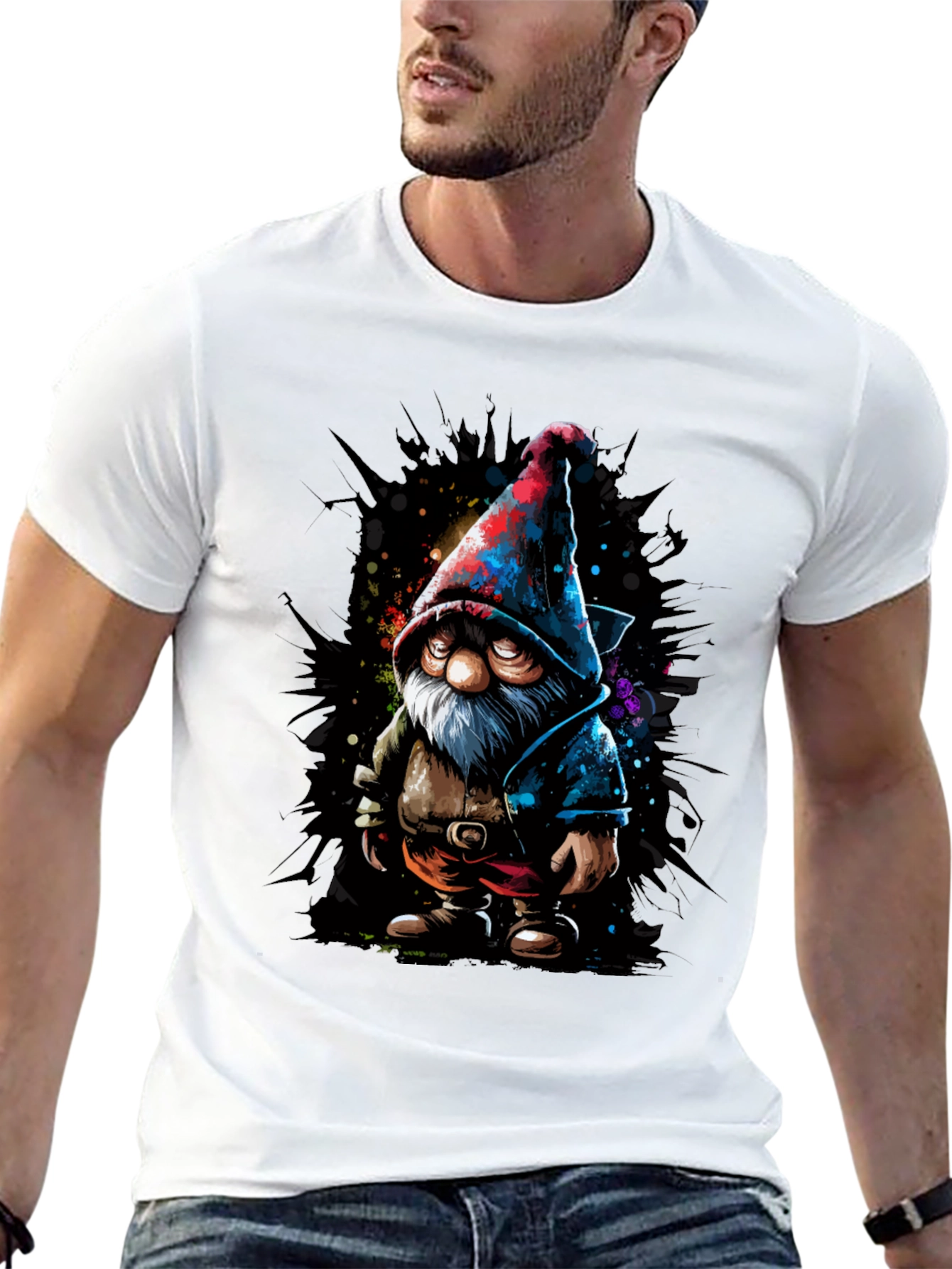Gnome Graphic Tee - Funky Art T-Shirt