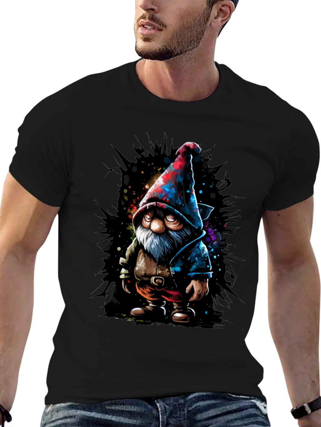 Gnome Graphic Tee - Funky Art T-Shirt
