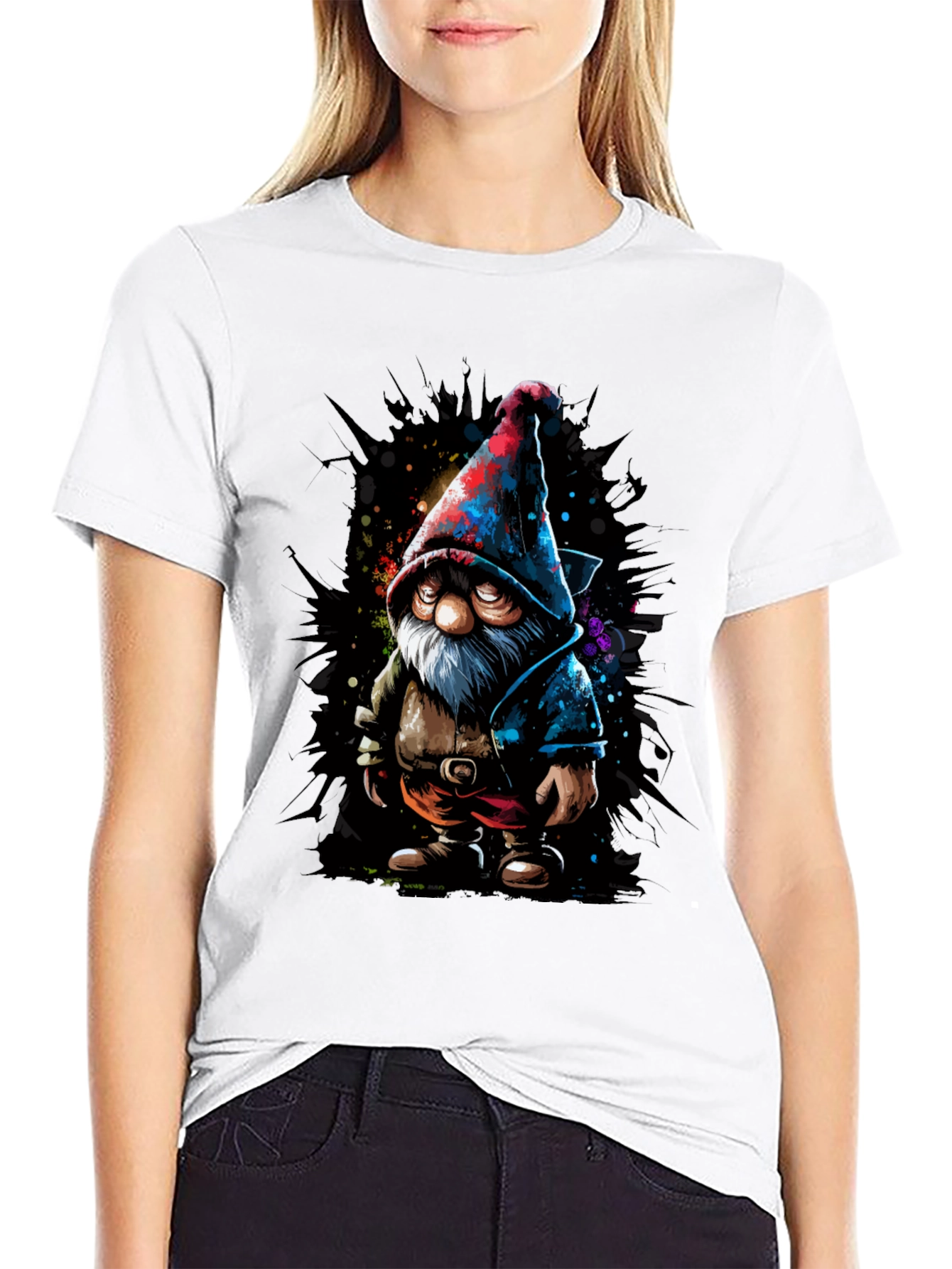 Gnome Graphic Tee - Funky Art T-Shirt
