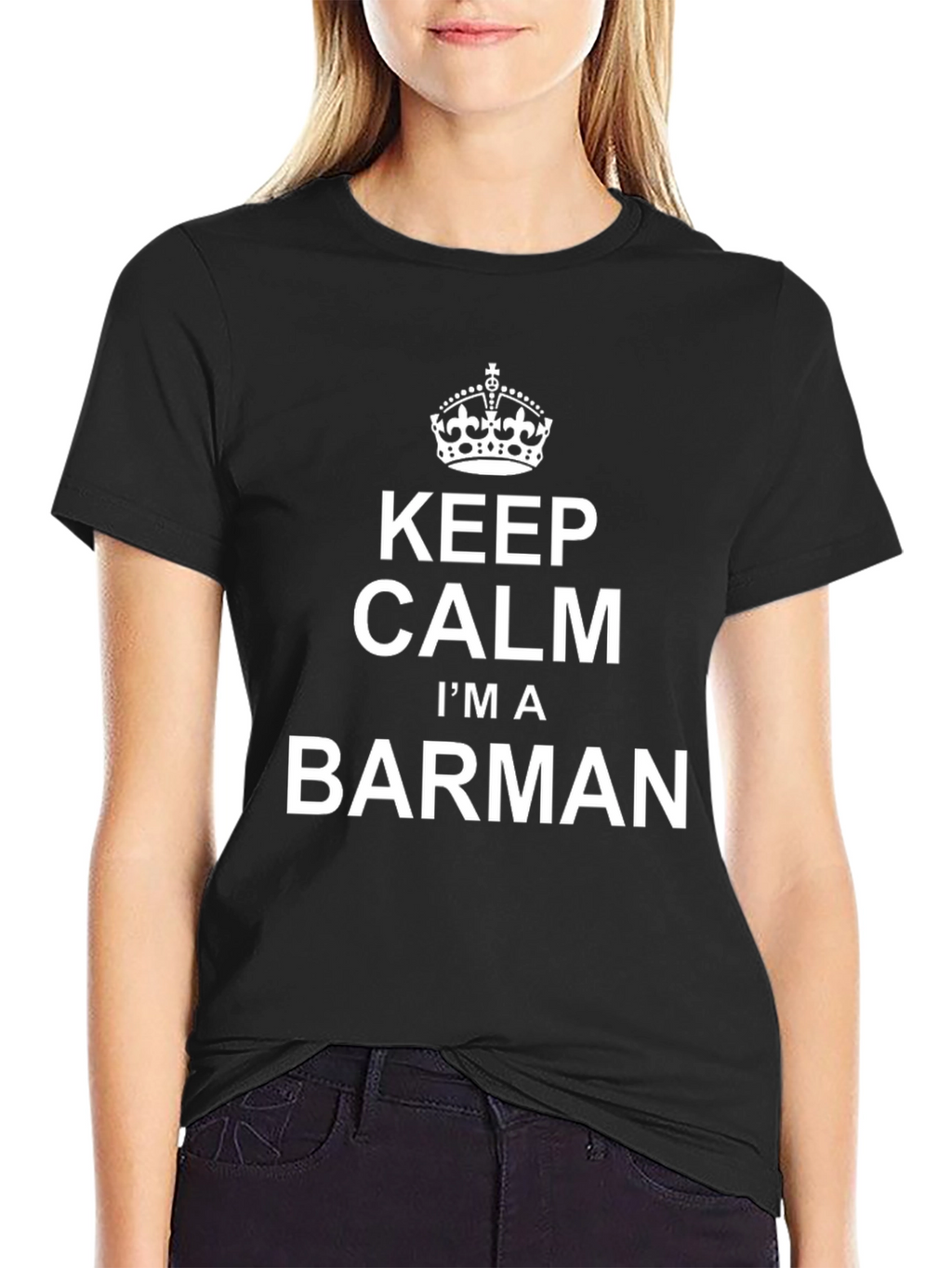 Keep Calm Im A Barman Black T-Shirt