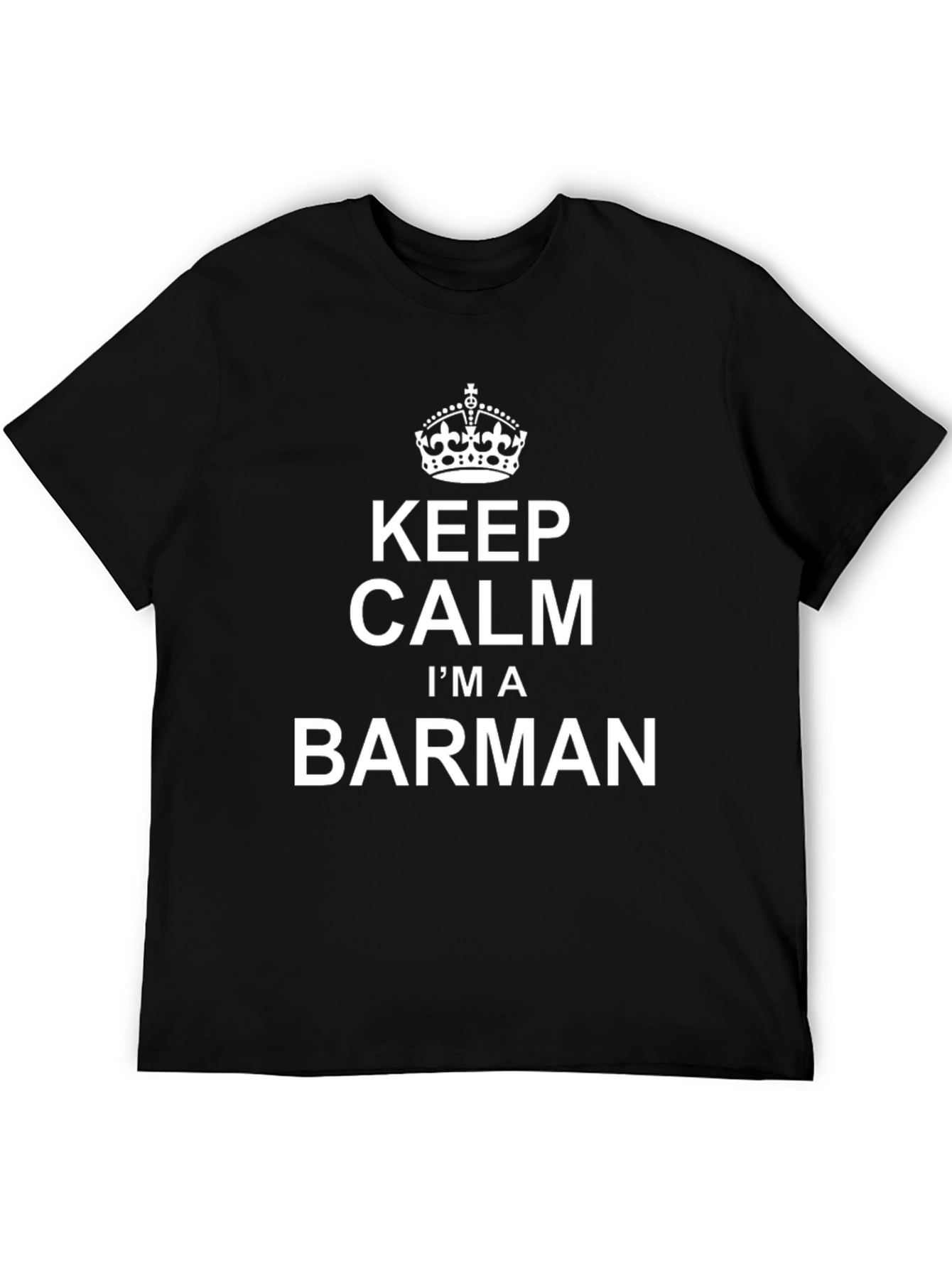 Keep Calm Im A Barman Black T-Shirt