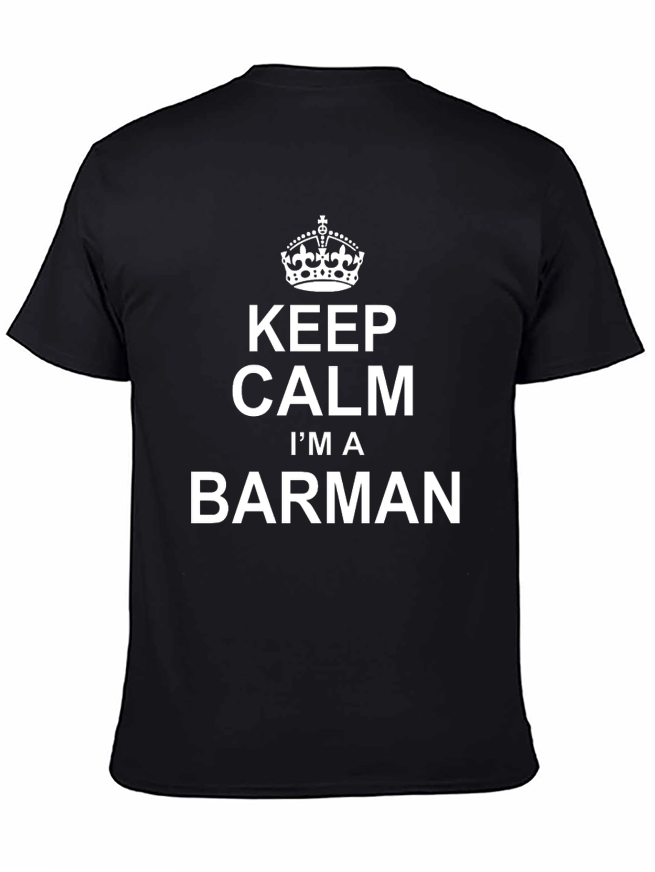 Keep Calm Im A Barman Black T-Shirt