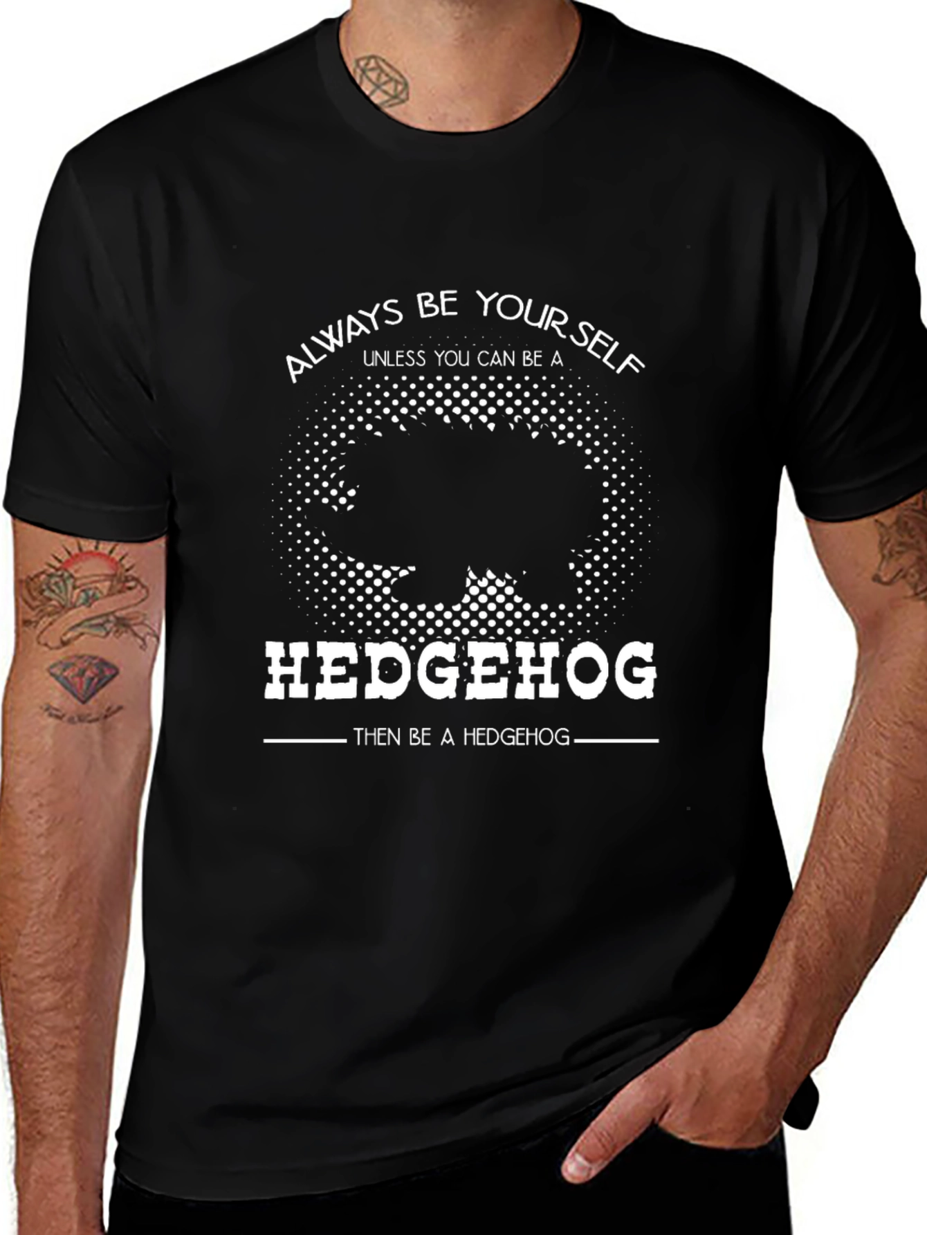 Hedgehog Graphic Tee - Always Be Yourself T-Shirt