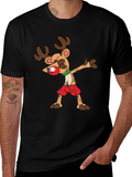 Dabbing Reindeer Graphic Tee