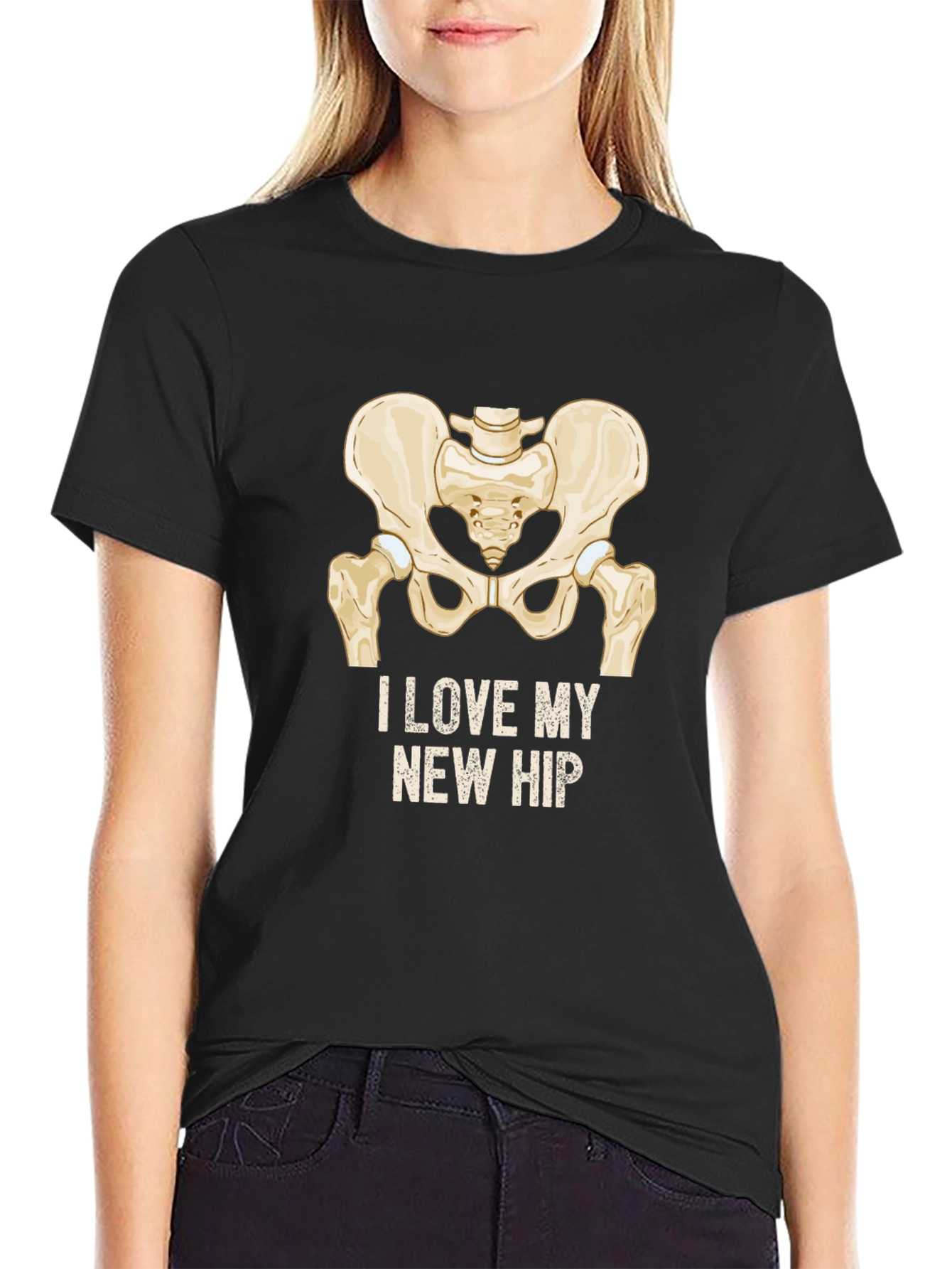 I Love My New Hip T-Shirt - Funny Bone Anatomy Tee