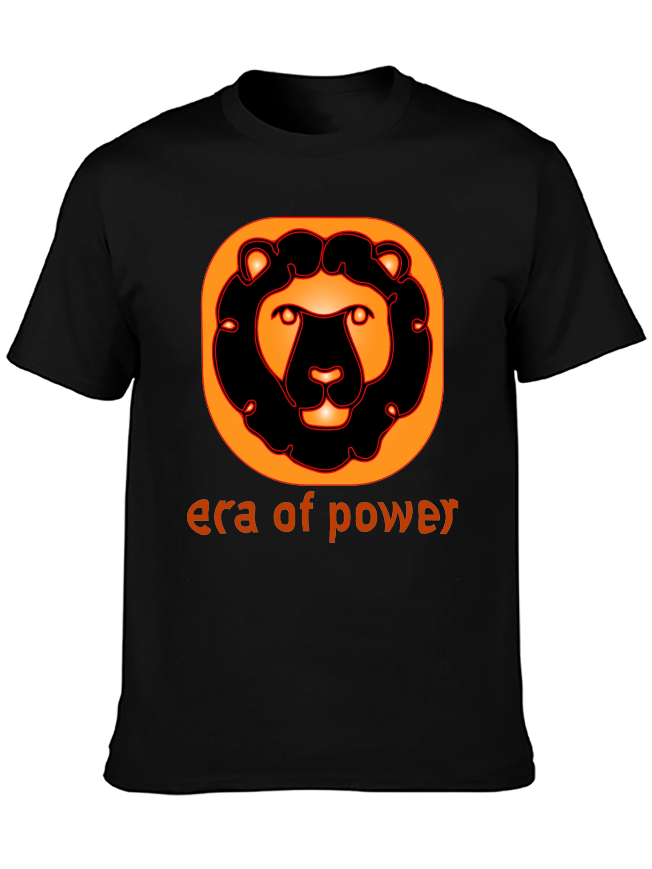 Era of Power Graphic Lion Tee - Black Cotton Shirt
