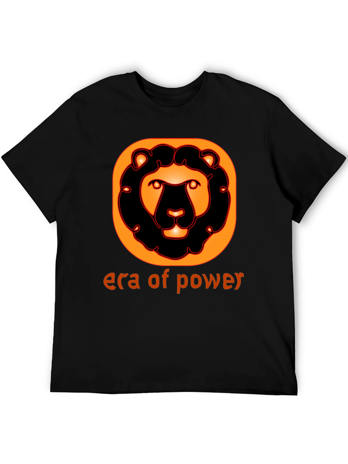 Era of Power Graphic Lion Tee - Black Cotton Shirt