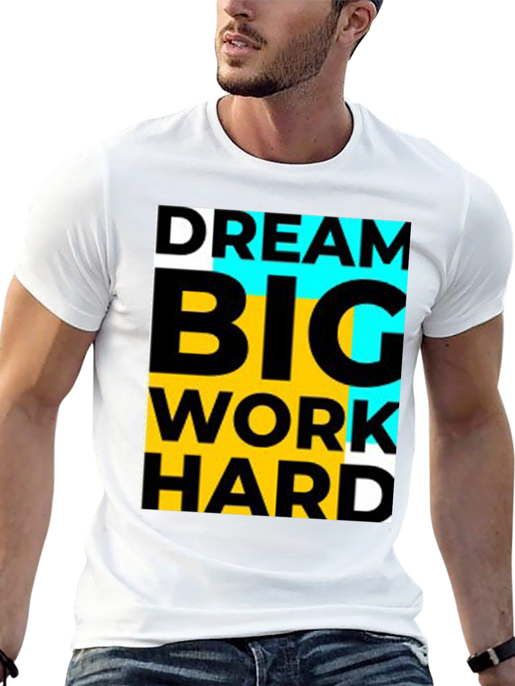 Dream Big Work Hard Black T-Shirt