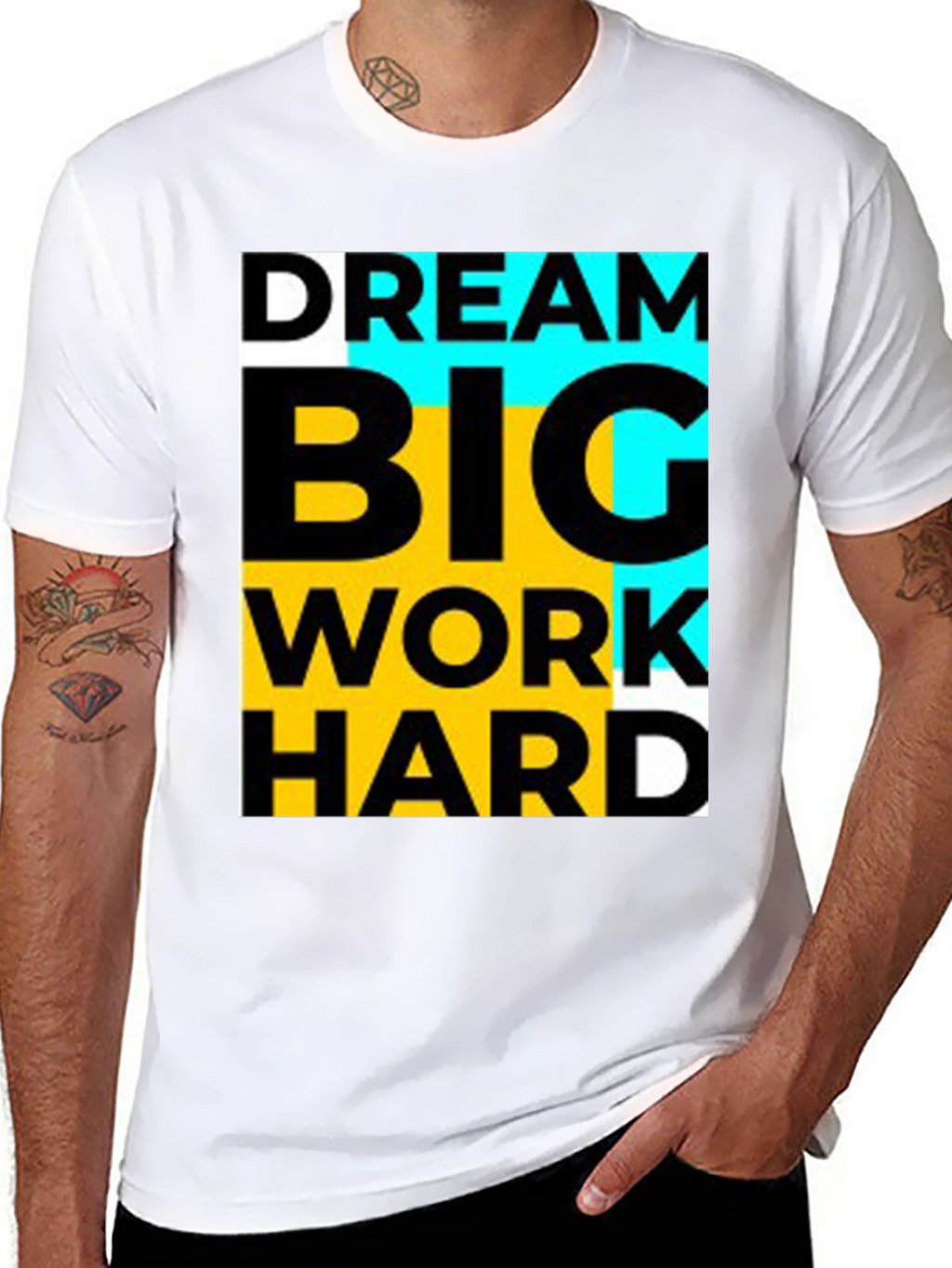 Dream Big Work Hard Black T-Shirt