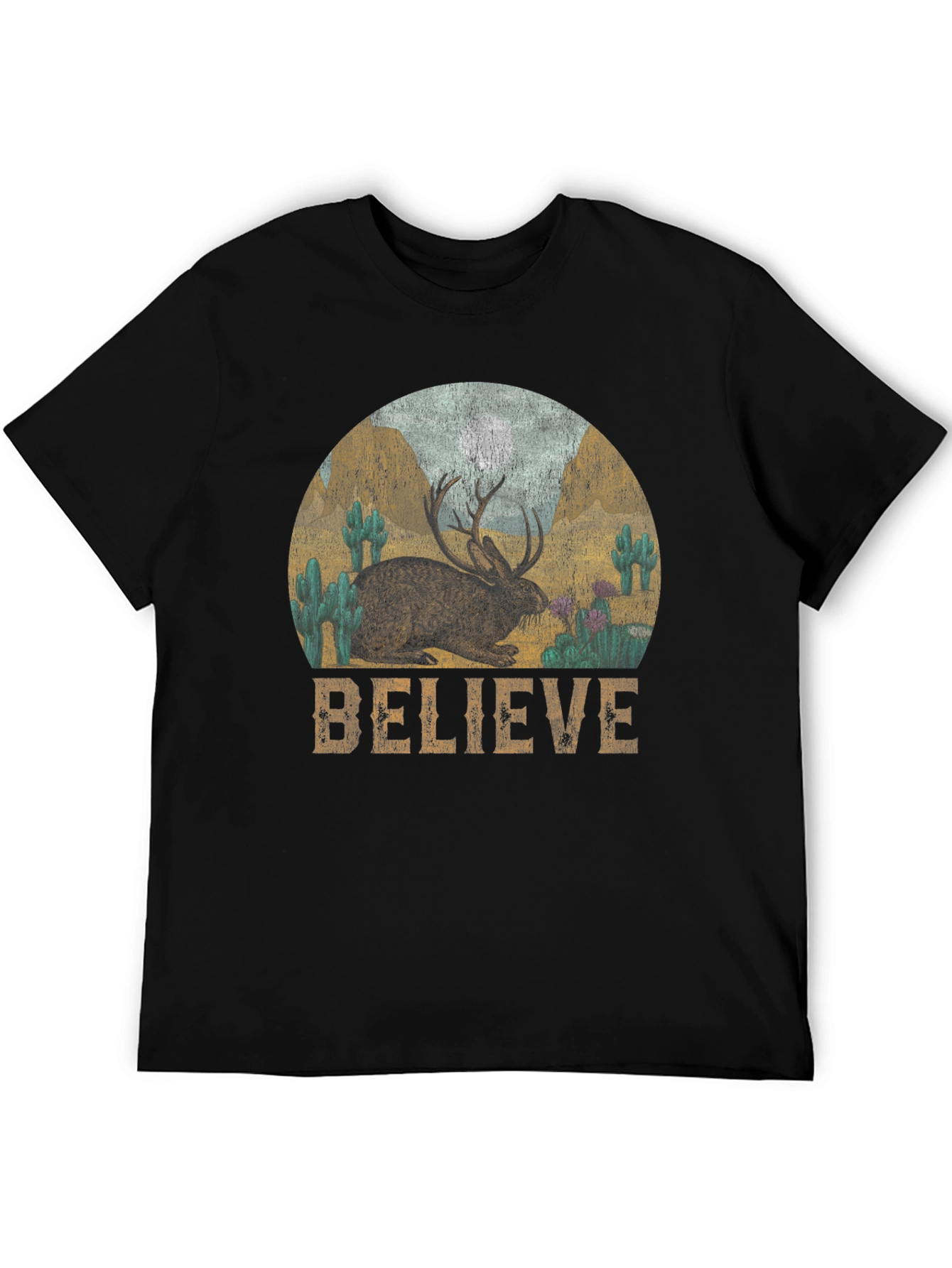 Believe Jackalope Graphic Tee - Western Desert T-Shirt