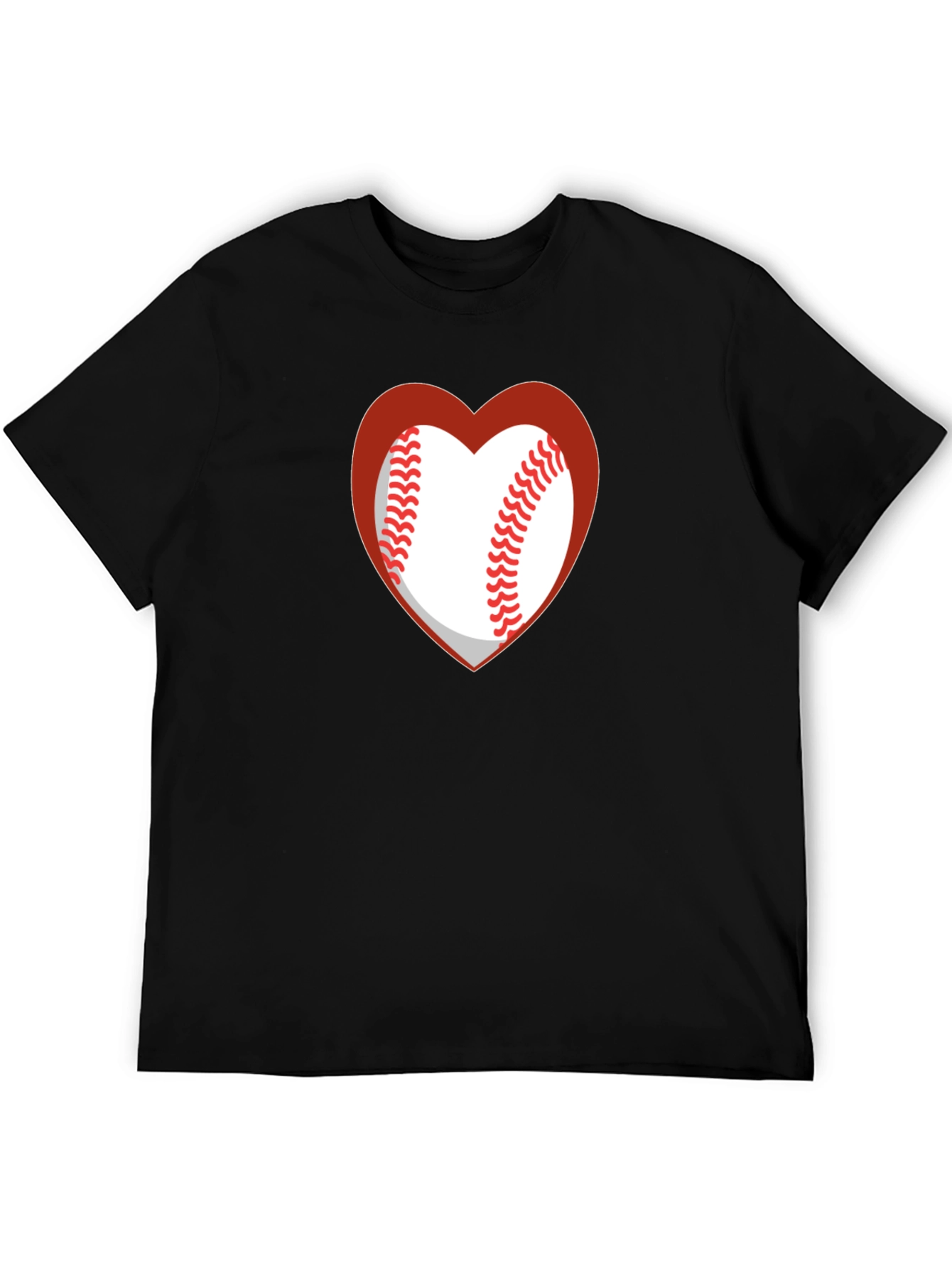 Baseball Heart T-Shirt - Sporty Casual Tee