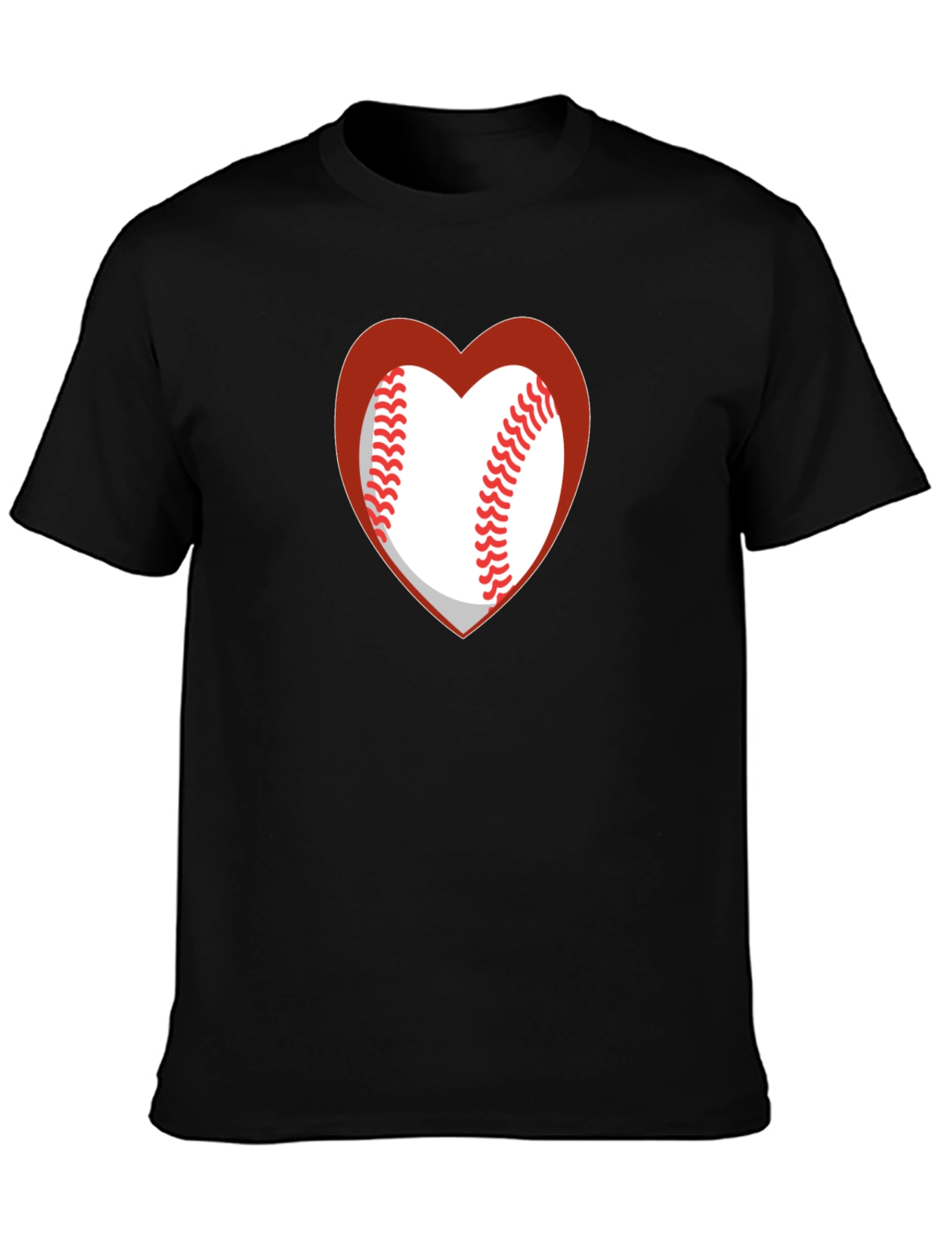 Baseball Heart T-Shirt - Sporty Casual Tee