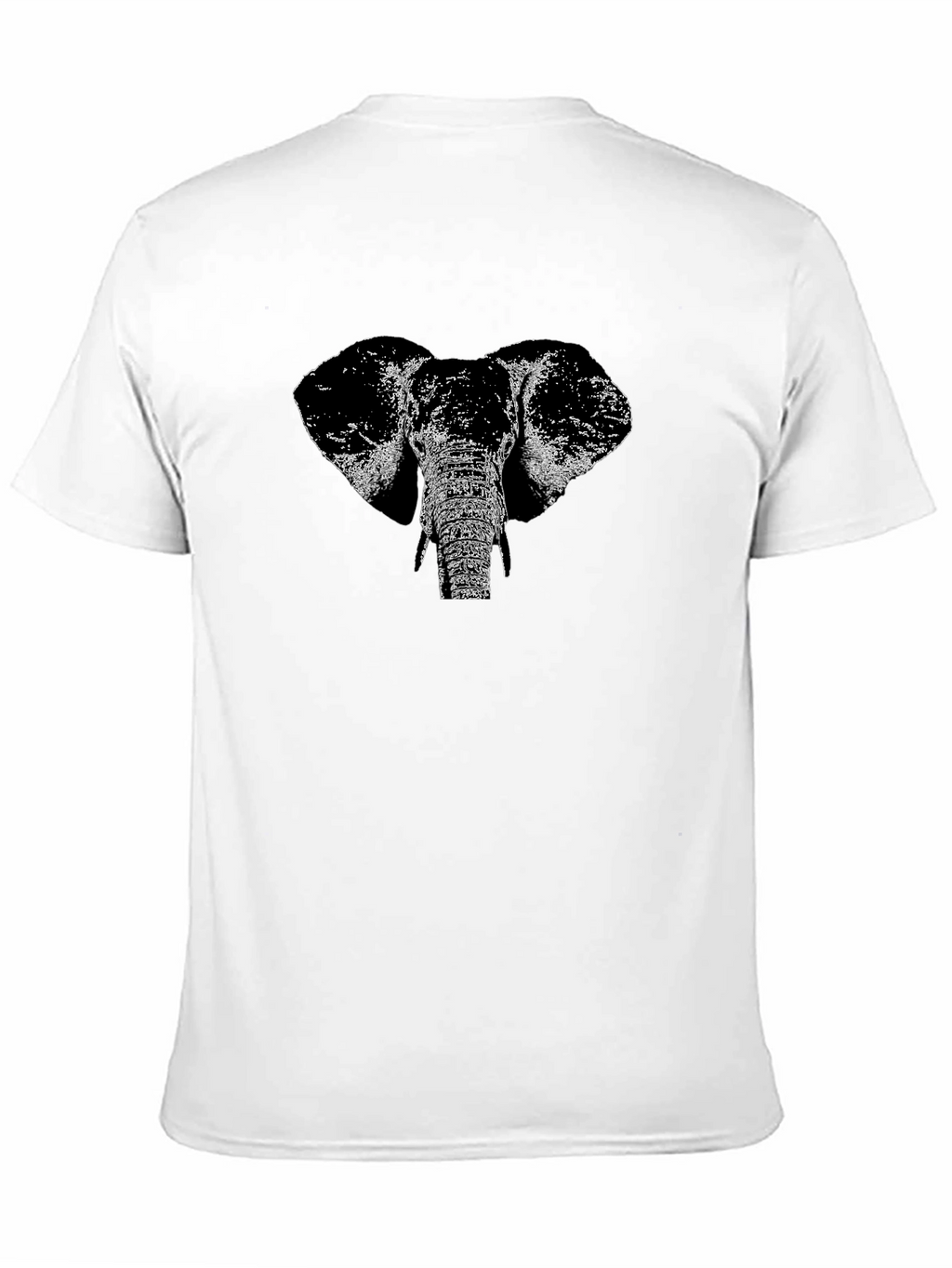 Elephant Graphic Print Black T-Shirt