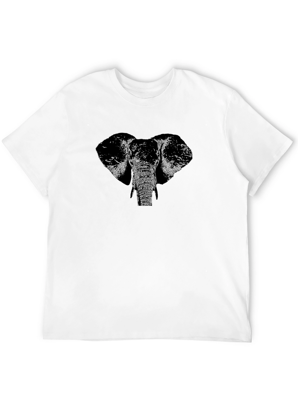 Elephant Graphic Print Black T-Shirt