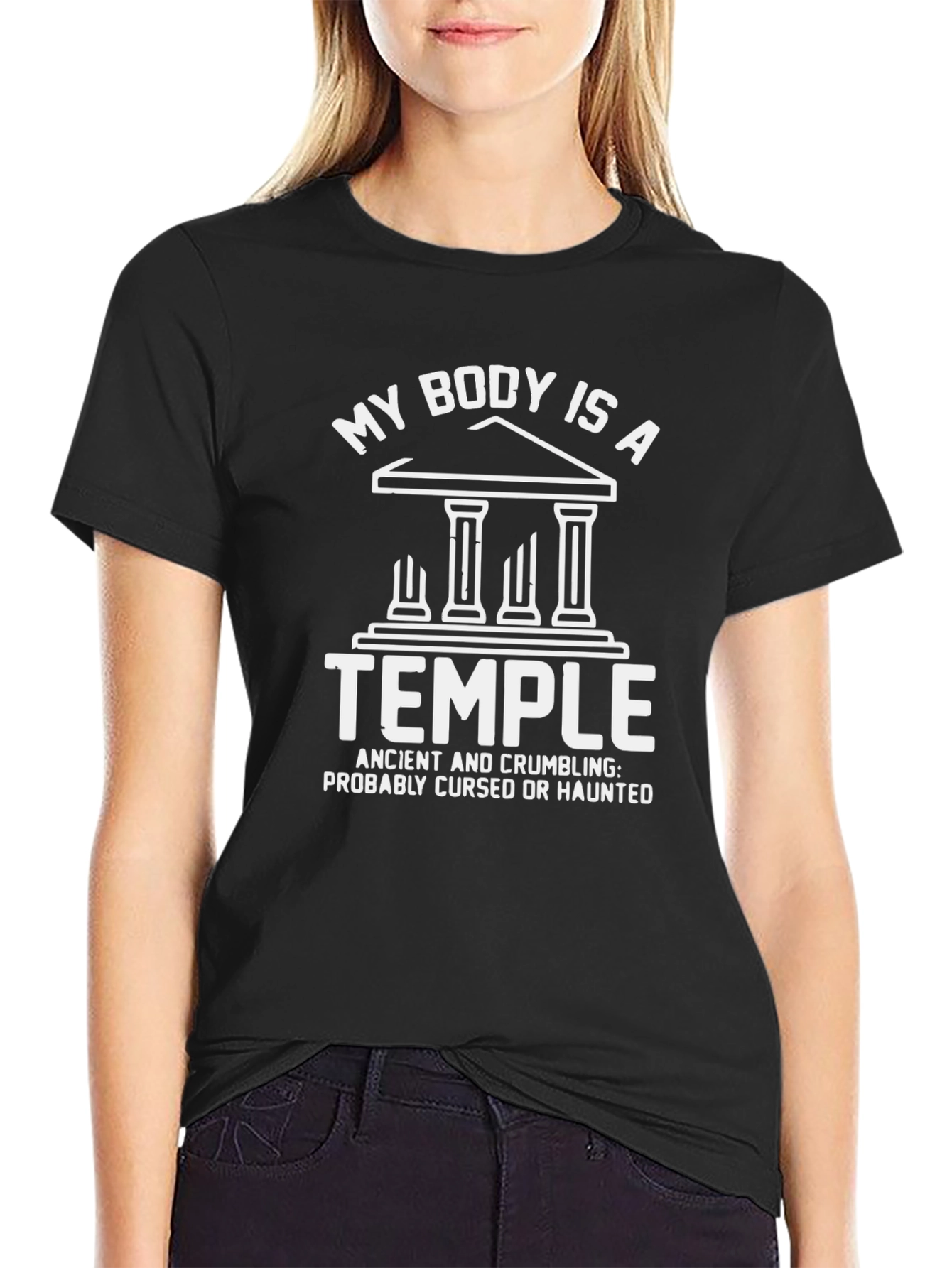 Funny My Body Is A Temple Graphic Tee