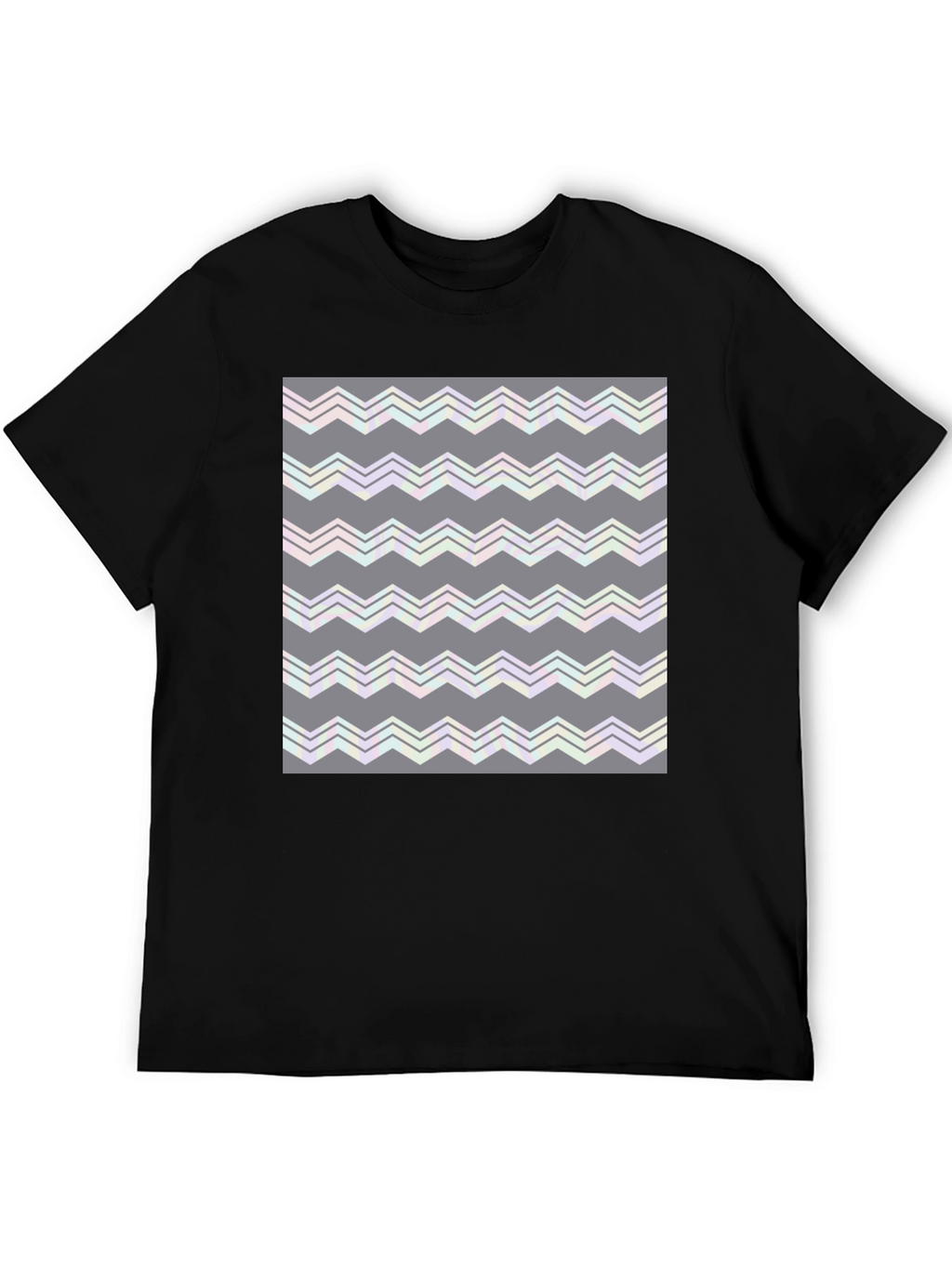 Abstract Zig-Zag Pattern T-Shirt