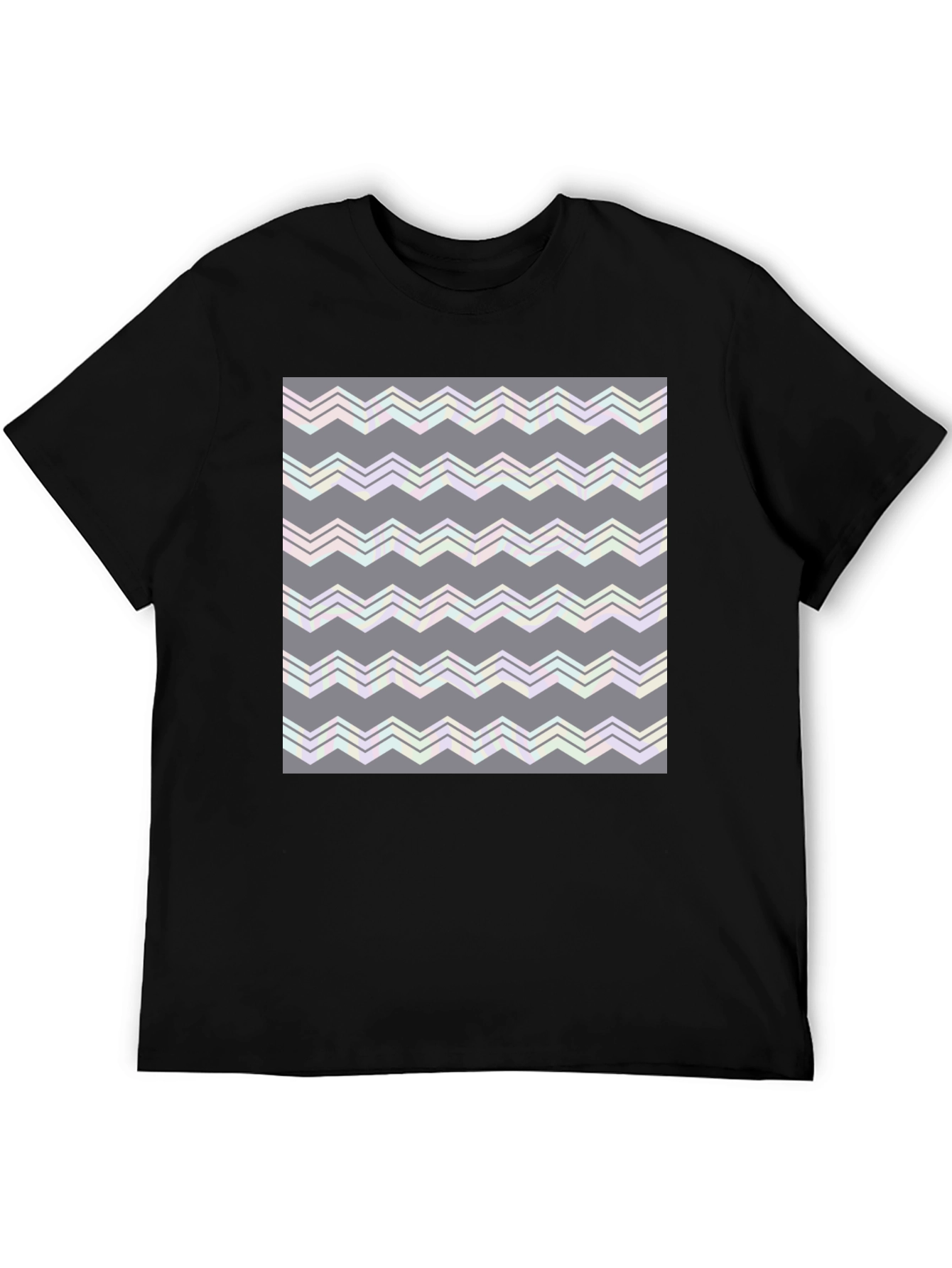 Abstract Zig-Zag Pattern T-Shirt