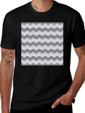 Abstract Zig-Zag Pattern T-Shirt