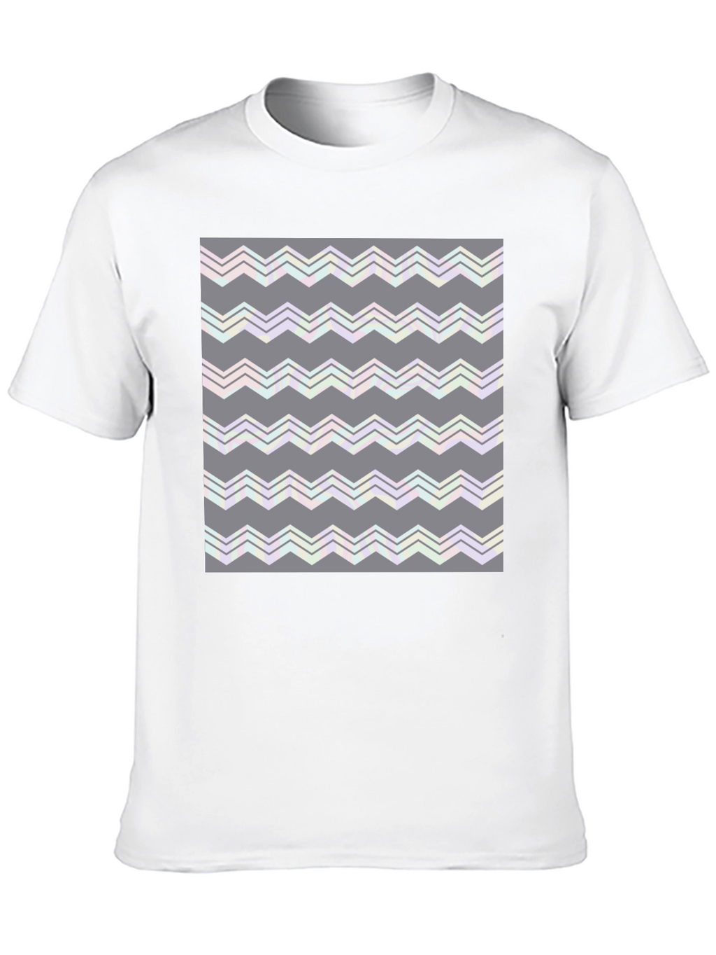 Abstract Zig-Zag Pattern T-Shirt