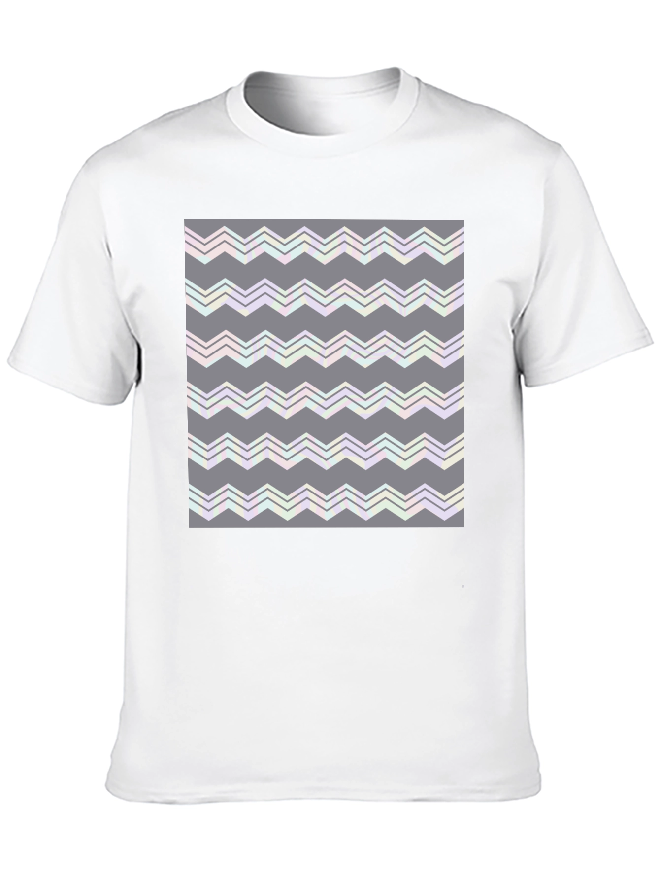 Abstract Zig-Zag Pattern T-Shirt