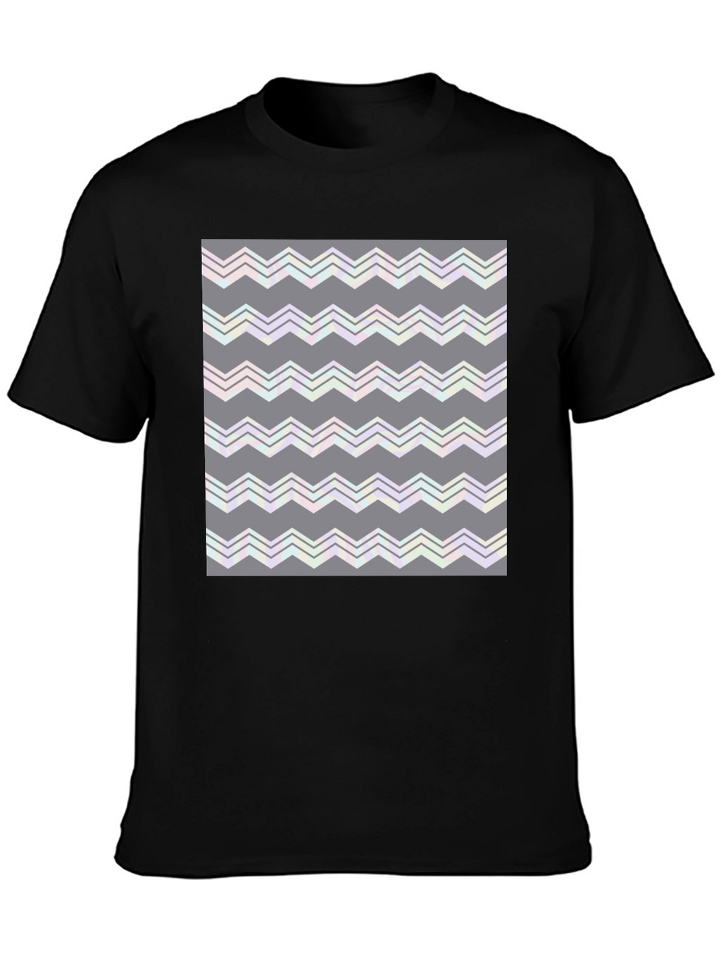 Abstract Zig-Zag Pattern T-Shirt
