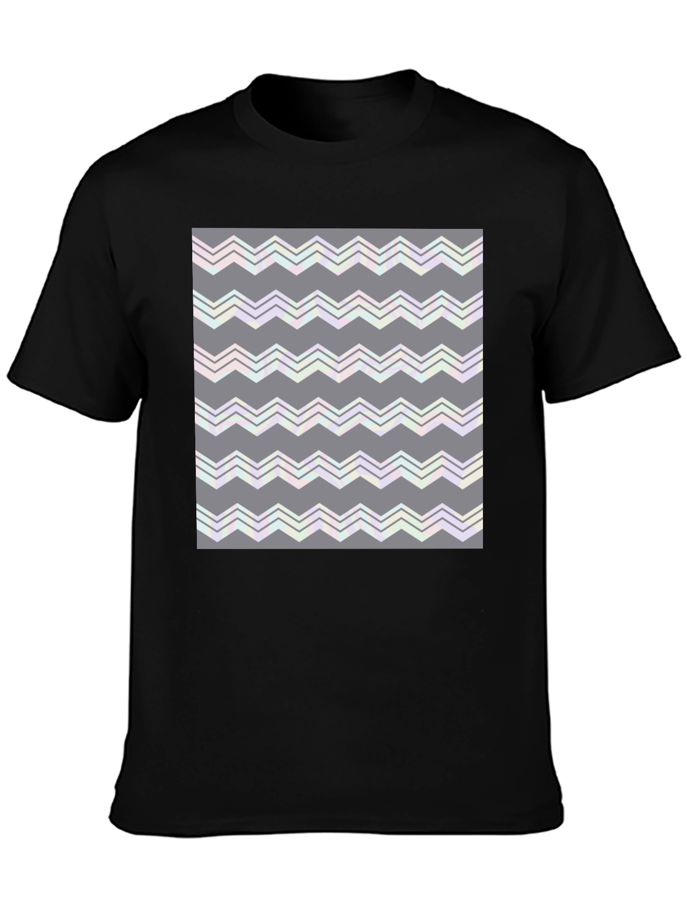 Abstract Zig-Zag Pattern T-Shirt