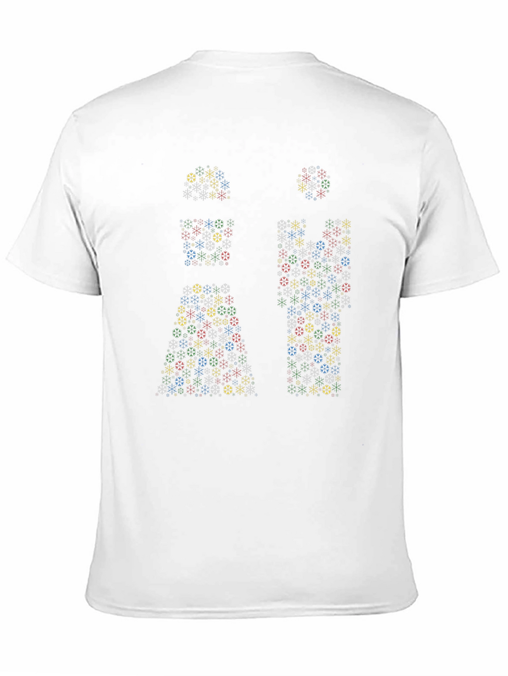 Geometric Snowflake Mens Black T-Shirt