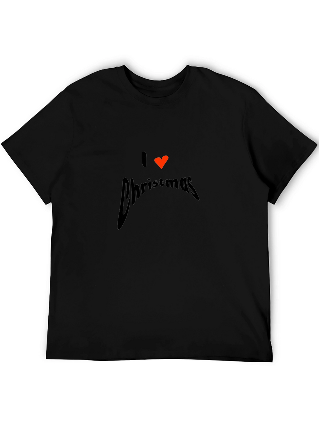 I Love Christmas Graphic T-Shirt - Black