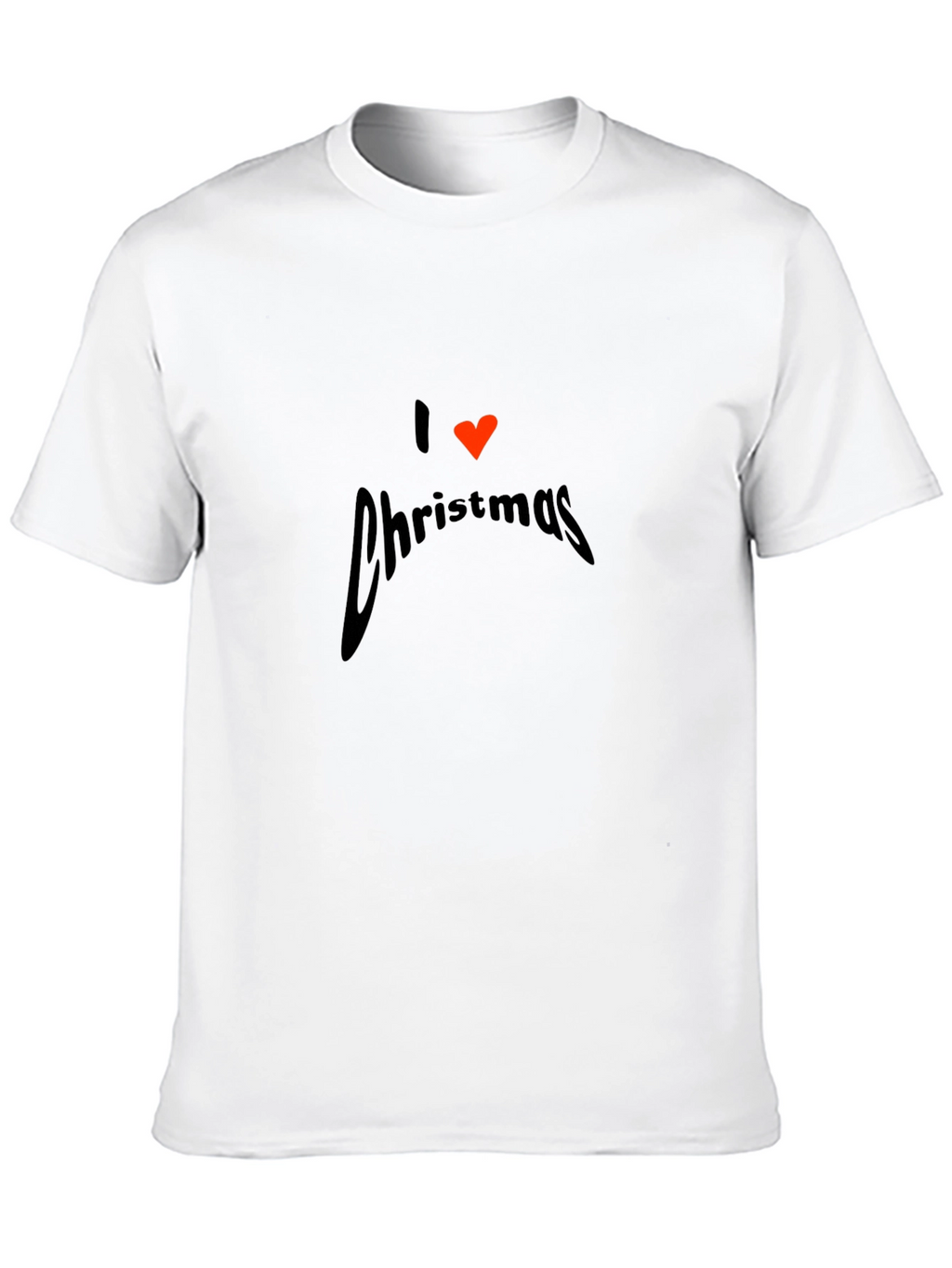 I Love Christmas Graphic T-Shirt - Black