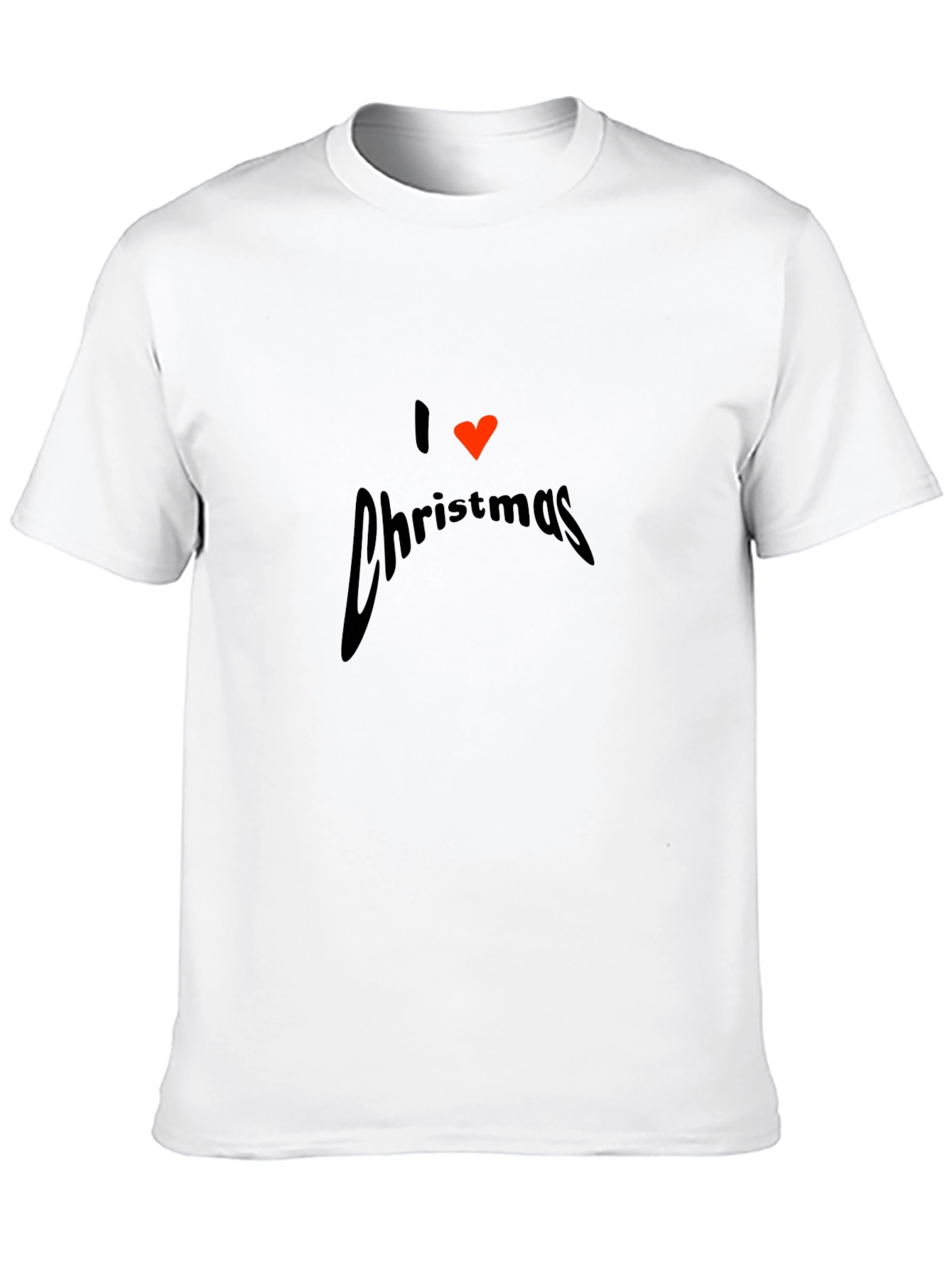 I Love Christmas Graphic T-Shirt - Black