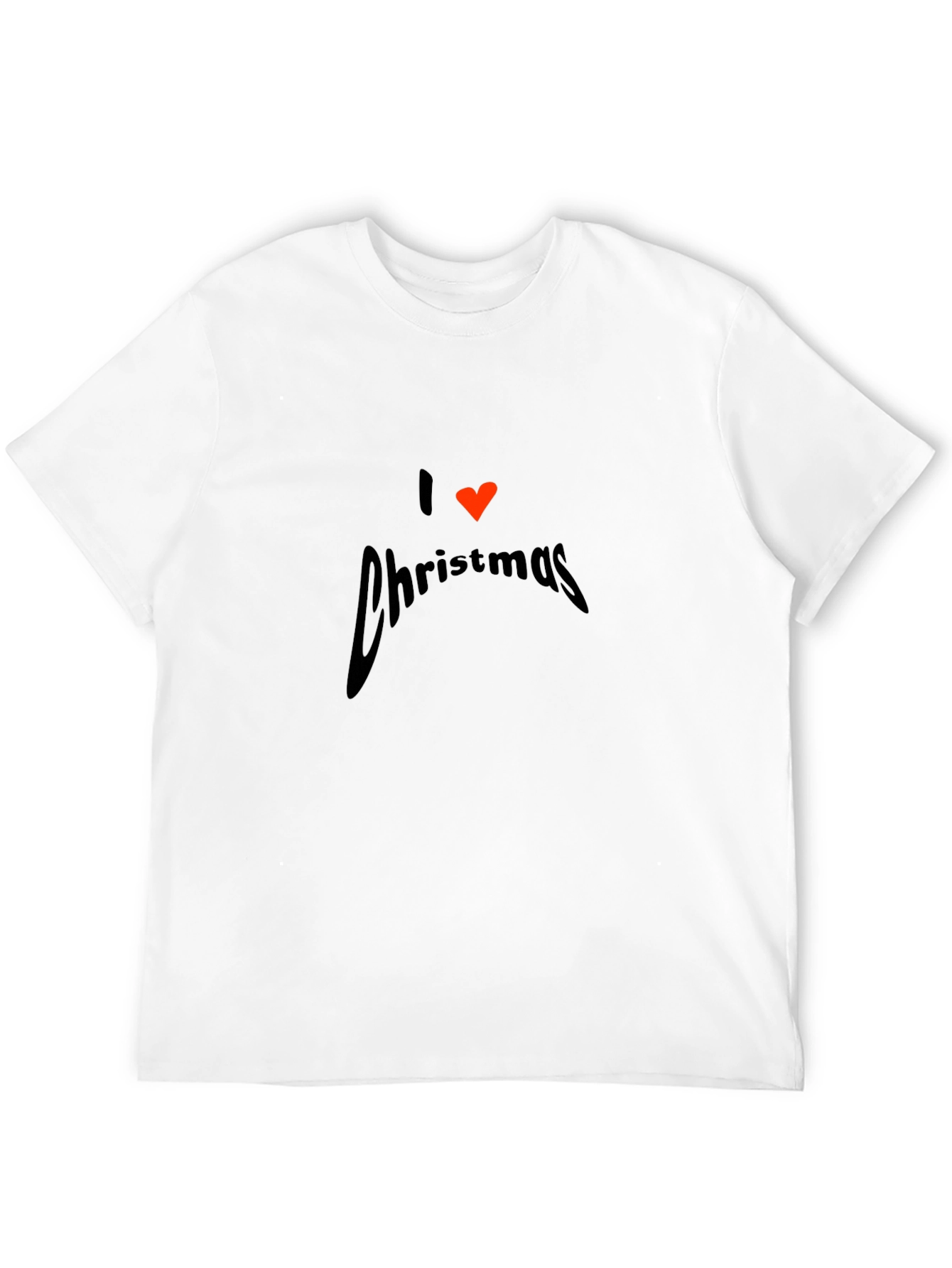 I Love Christmas Graphic T-Shirt - Black
