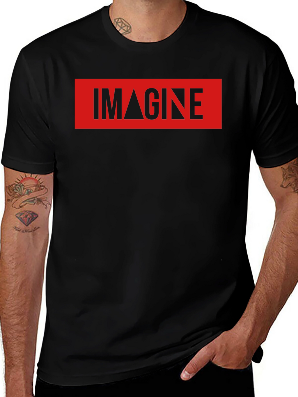 Imagine Graphic Print Crew Neck T-Shirt