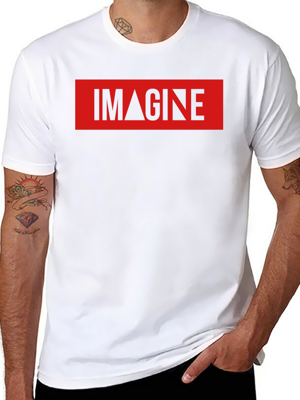 Imagine Graphic Print Crew Neck T-Shirt
