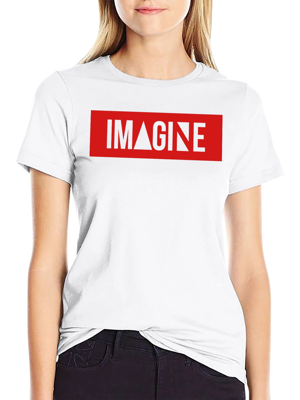 Imagine Graphic Print Crew Neck T-Shirt