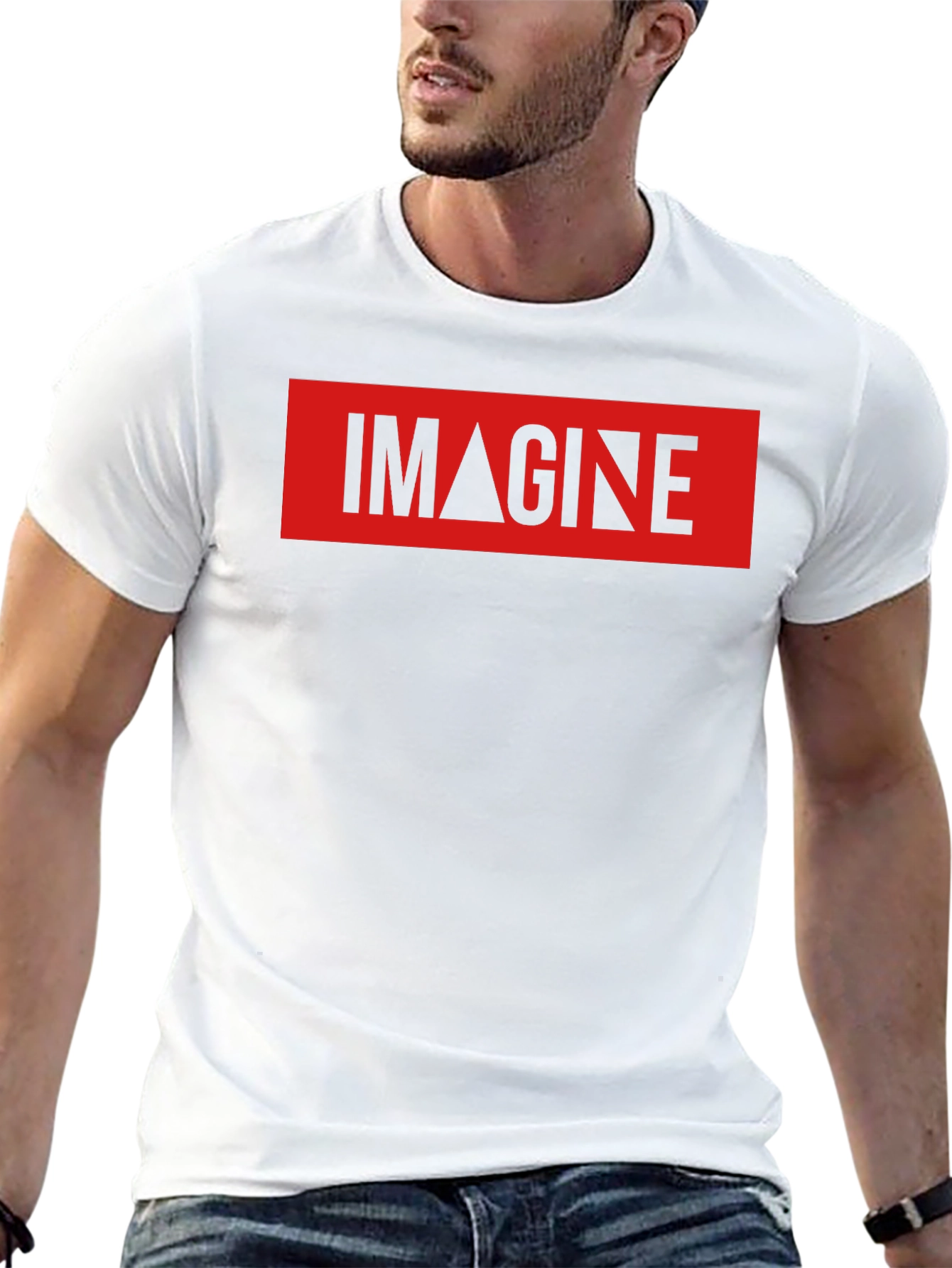 Imagine Graphic Print Crew Neck T-Shirt