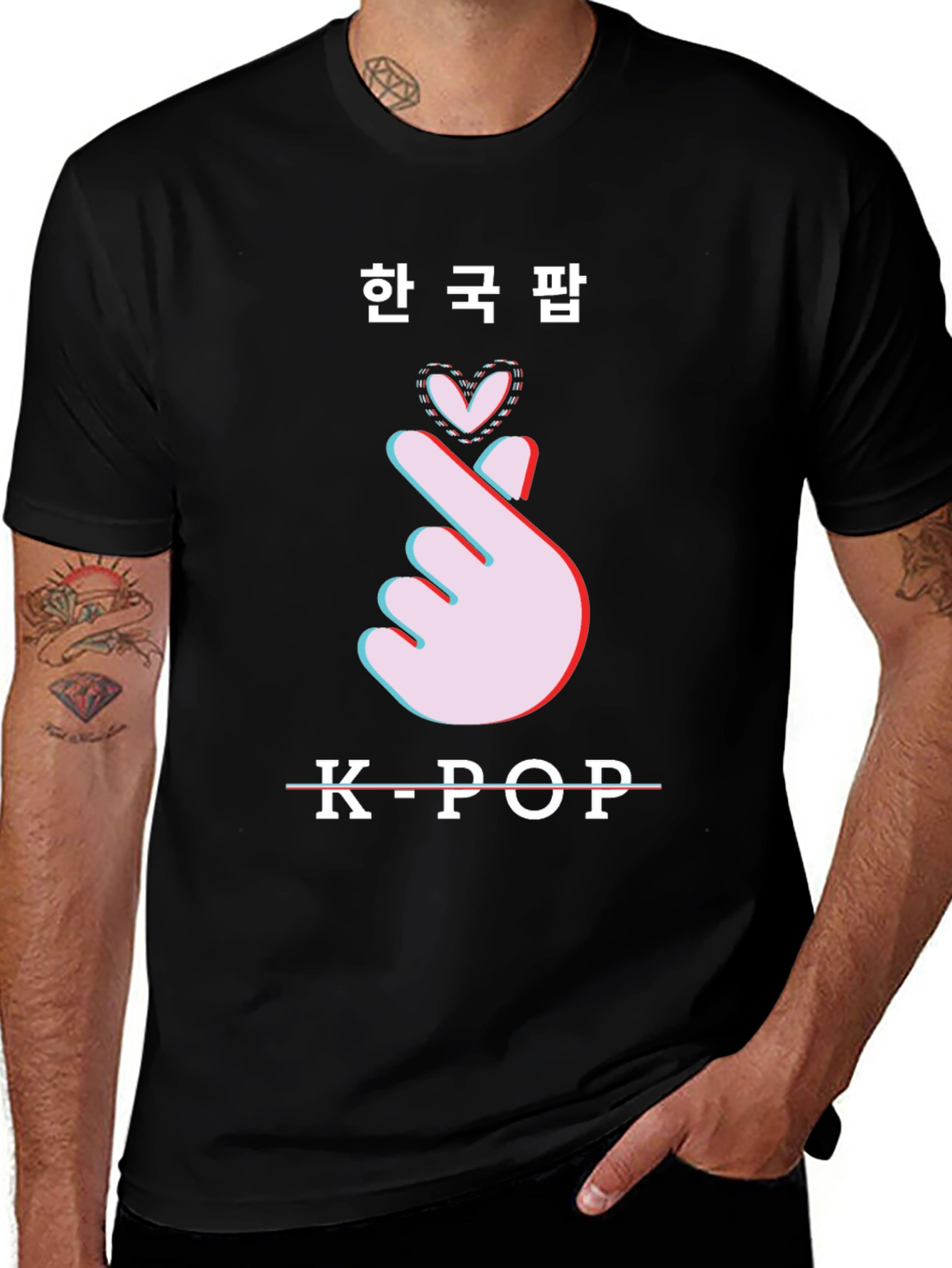 K-Pop Heart Sign Graphic Tee