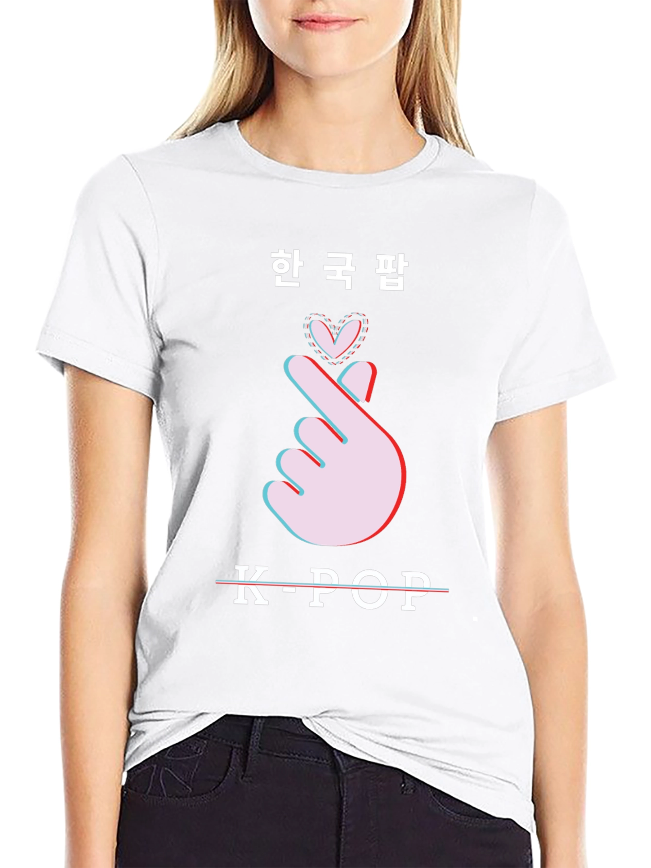 K-Pop Heart Sign Graphic Tee