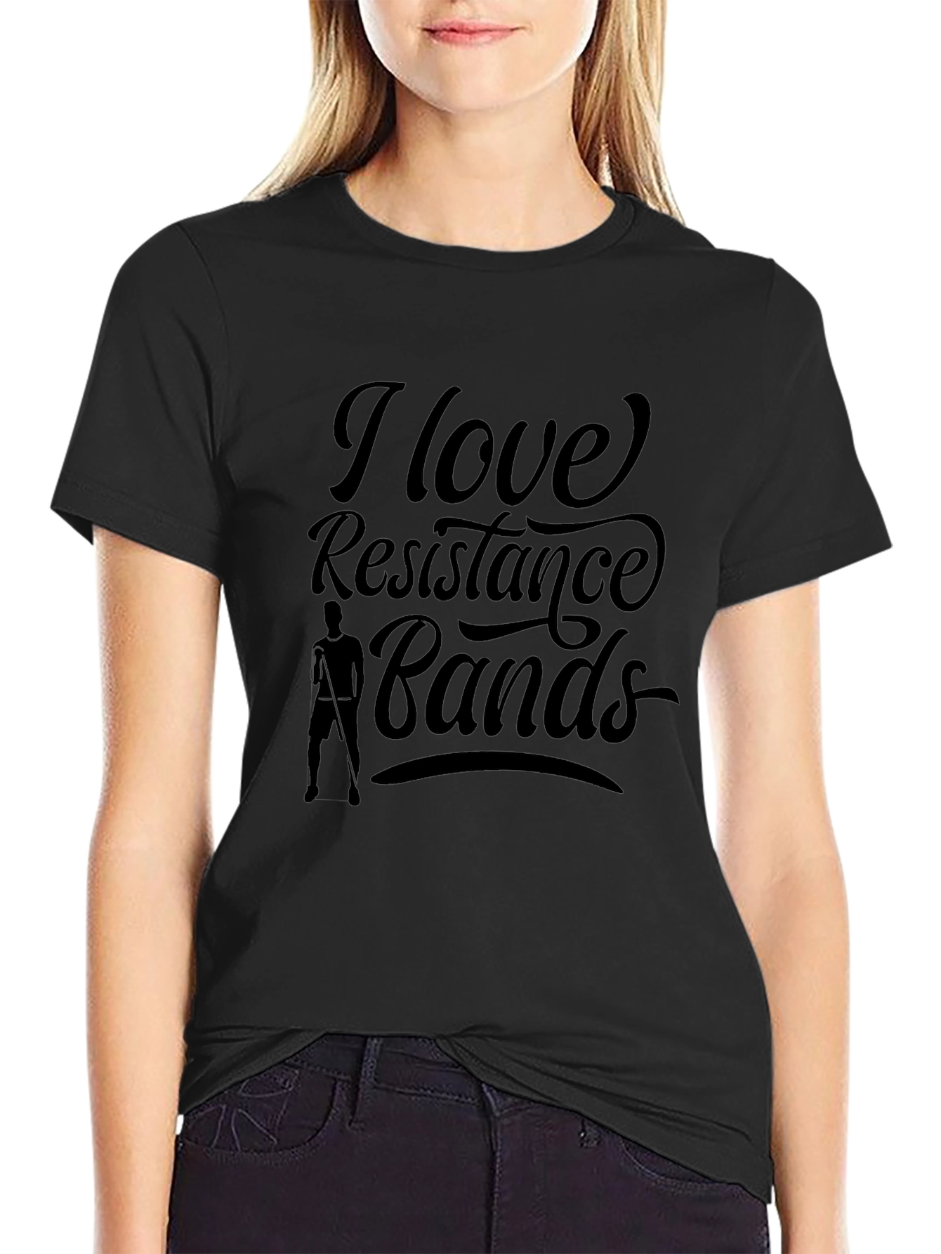 I Love Resistance Bands T-Shirt - Black Unisex