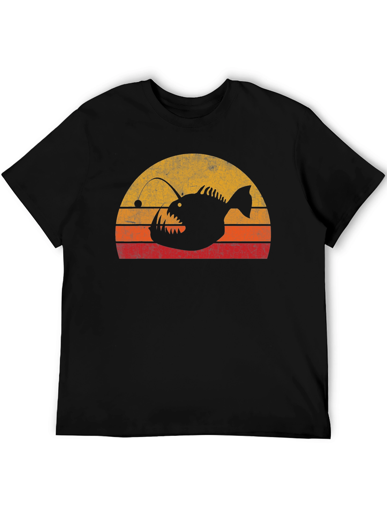 Anglerfish Sunset T-Shirt - Vintage Style